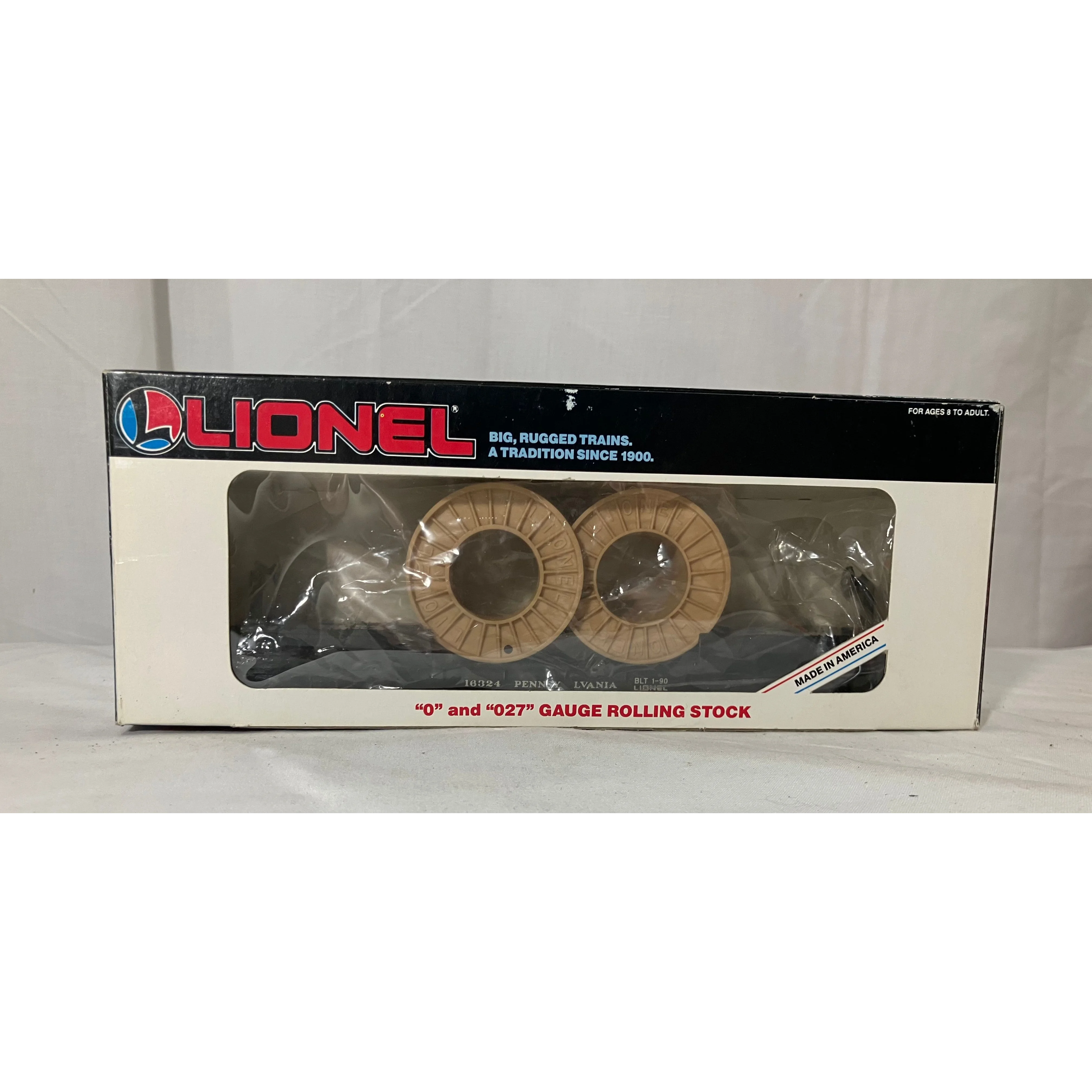 Lionel 6-16324 O scale 3 rail depressed flat car with cable reels Pennsylvania RR — photo 3