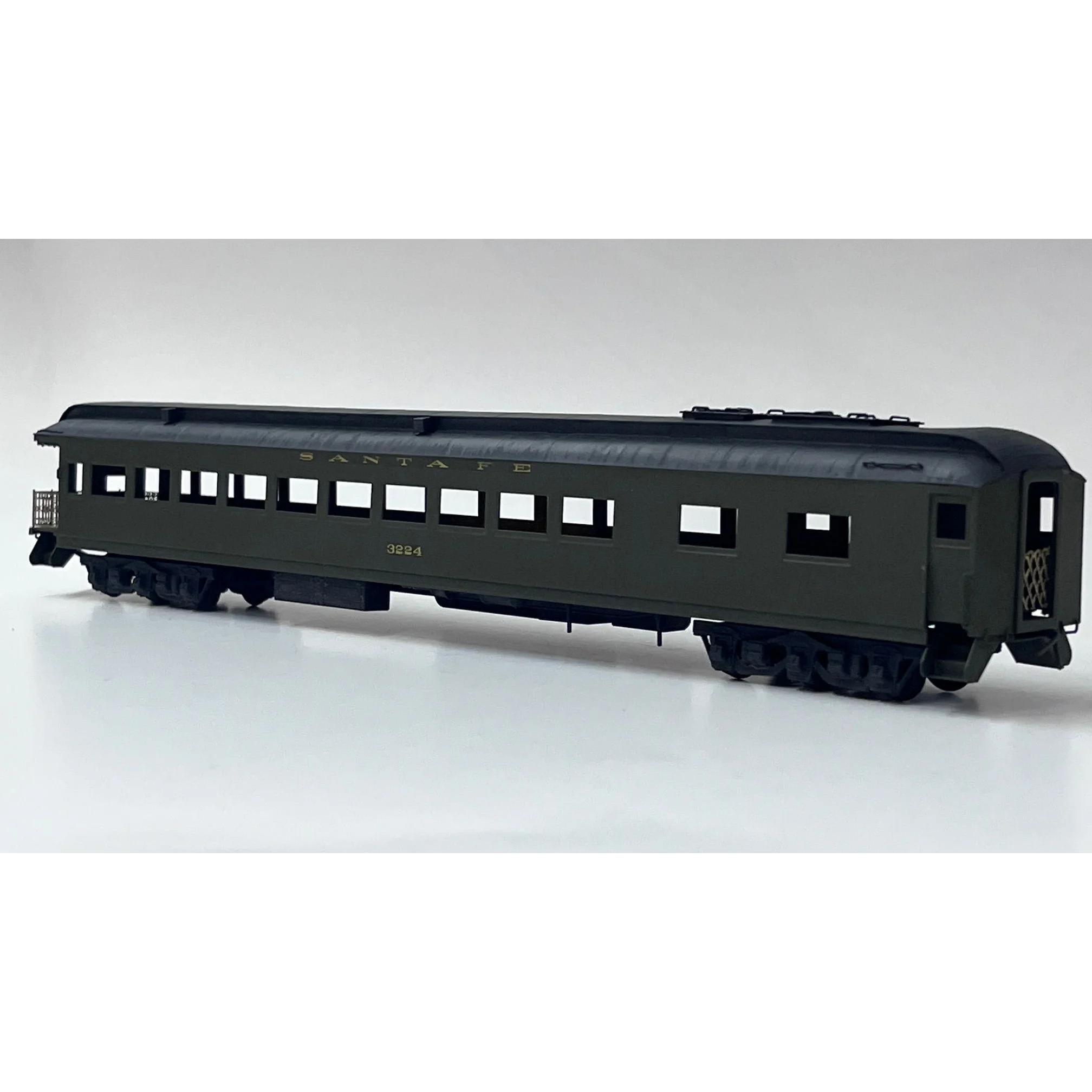Hi-Country Brass HO Scale Santa Fe Parlor-Observation Car, Custom Painted — photo 3