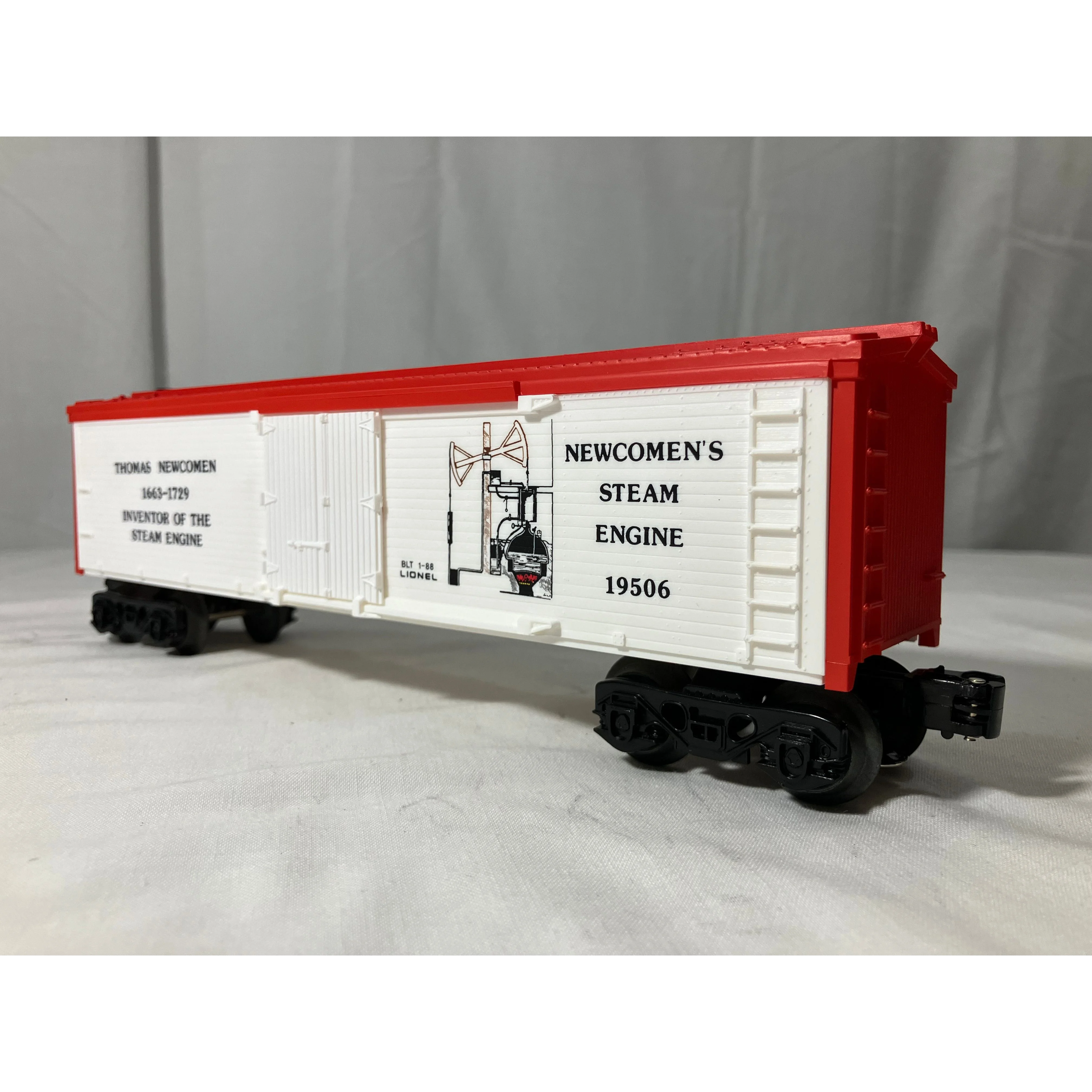 Lionel 6-19506 O scale 3 rail Reefer Thomas Newcomen, steam engine inventor