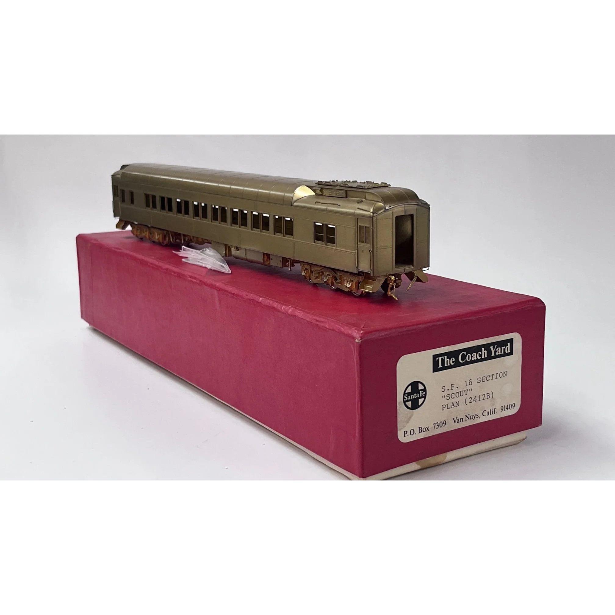 Coach Yard Brass HO Scale Santa Fe 16-Section Heavyweight Sleeper Car
