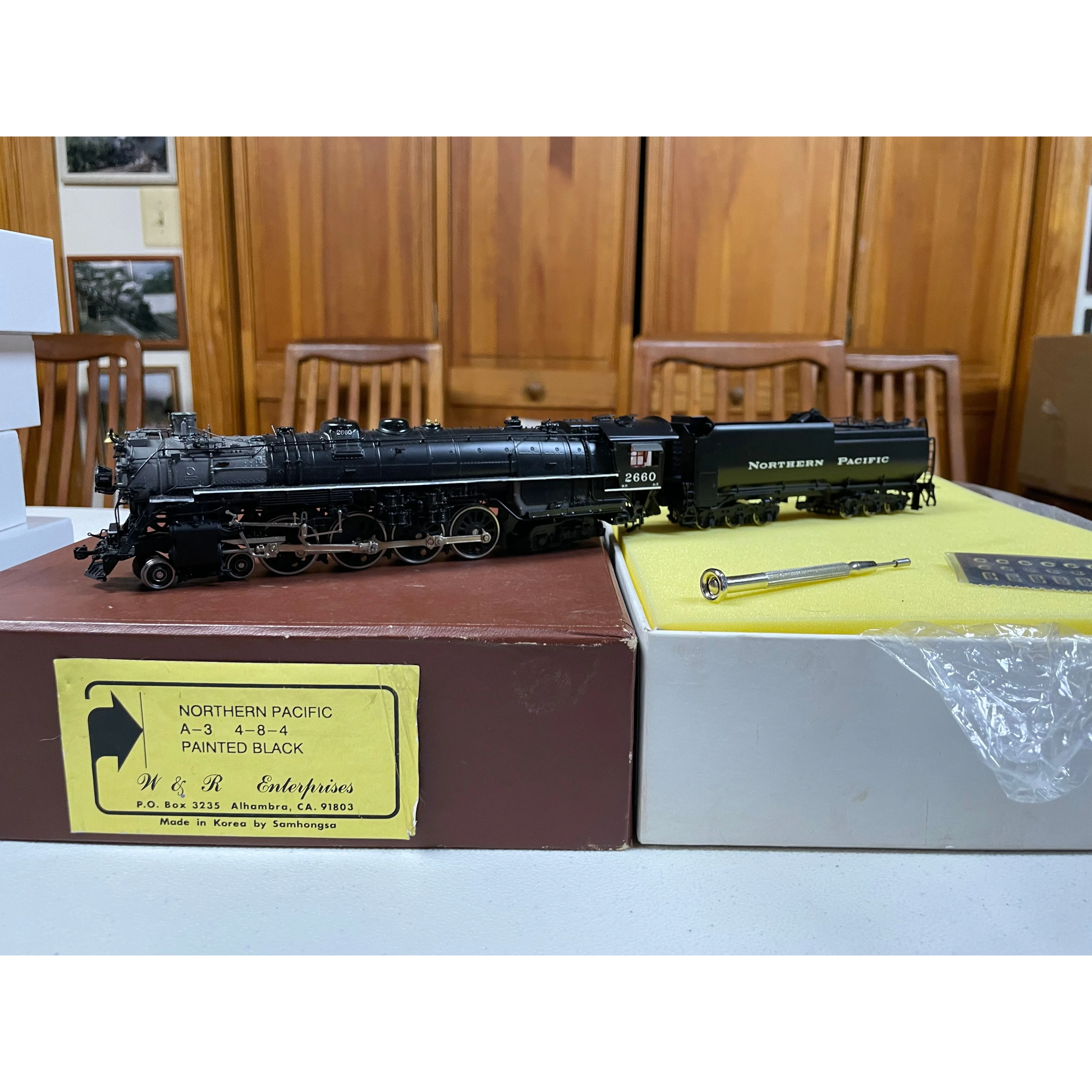 W&R Enterprises Brass Northern Pacific A-3 4-8-4 Steam Locomotive HO Gauge Black F/P