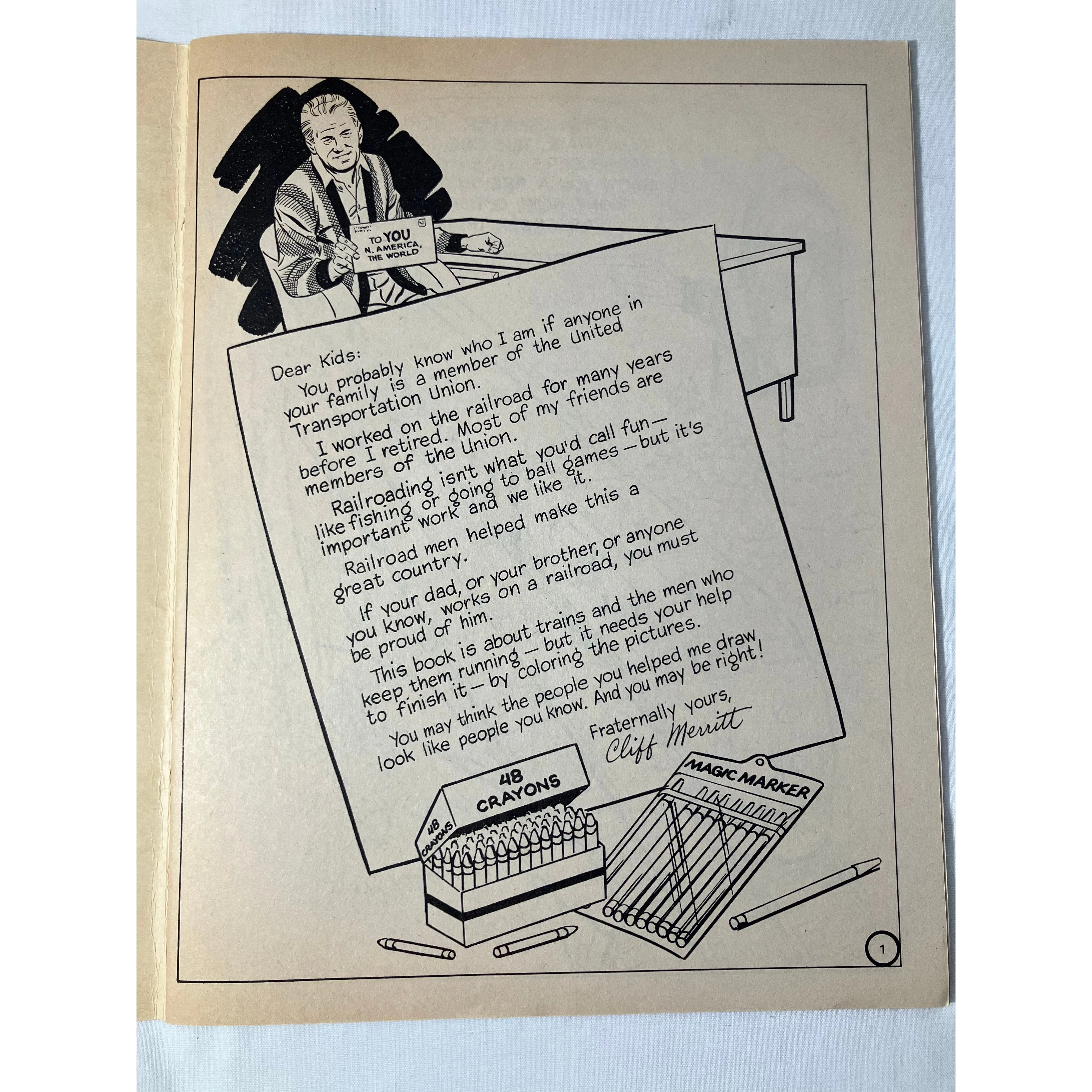 vintage “People Who Move the Nation,” educational activity book for children — photo 2