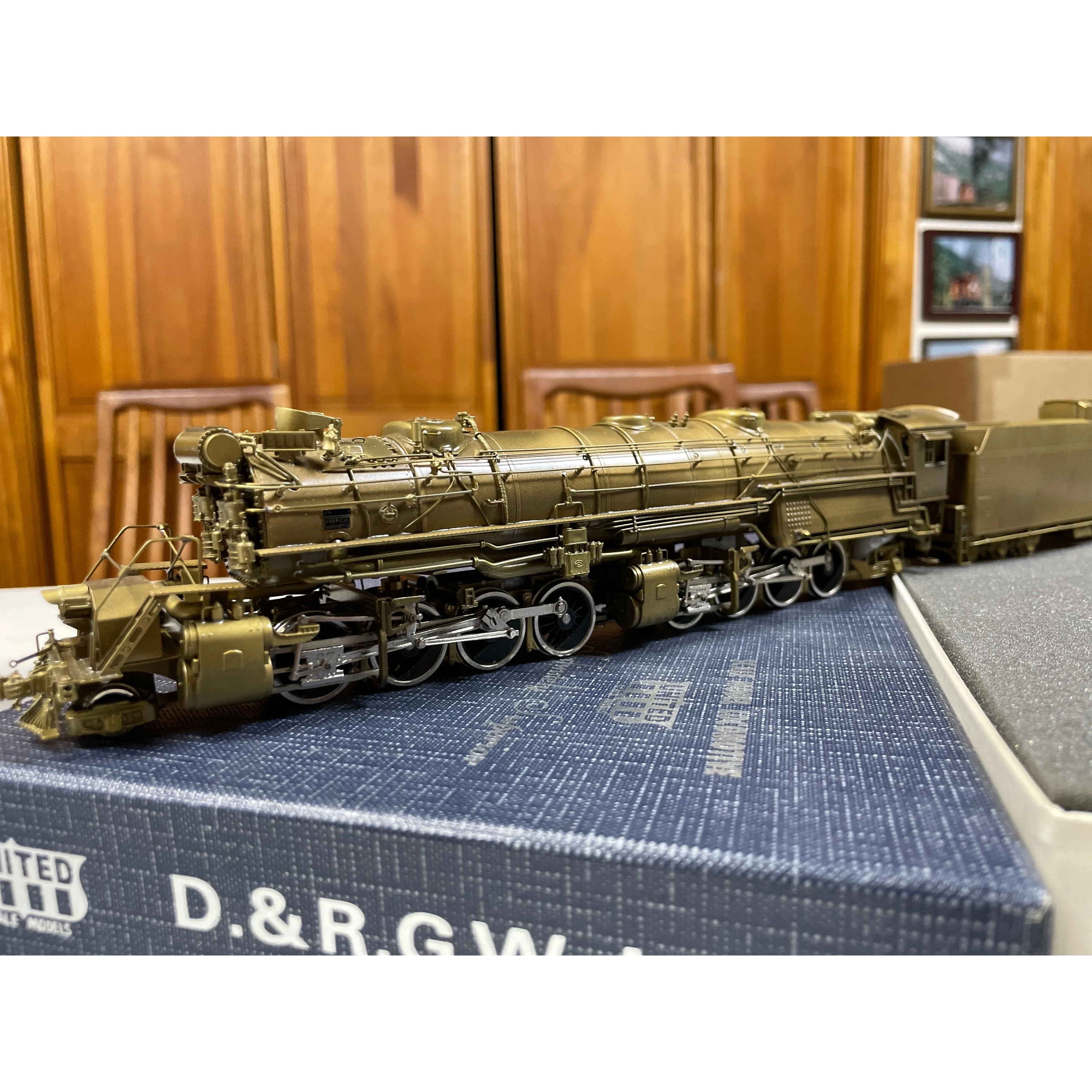 United Scale Models D&RGW L-131 Brass 2-8-8-2 Steam Loco Pacific Fast Mail 1/87 LNIB — photo 9