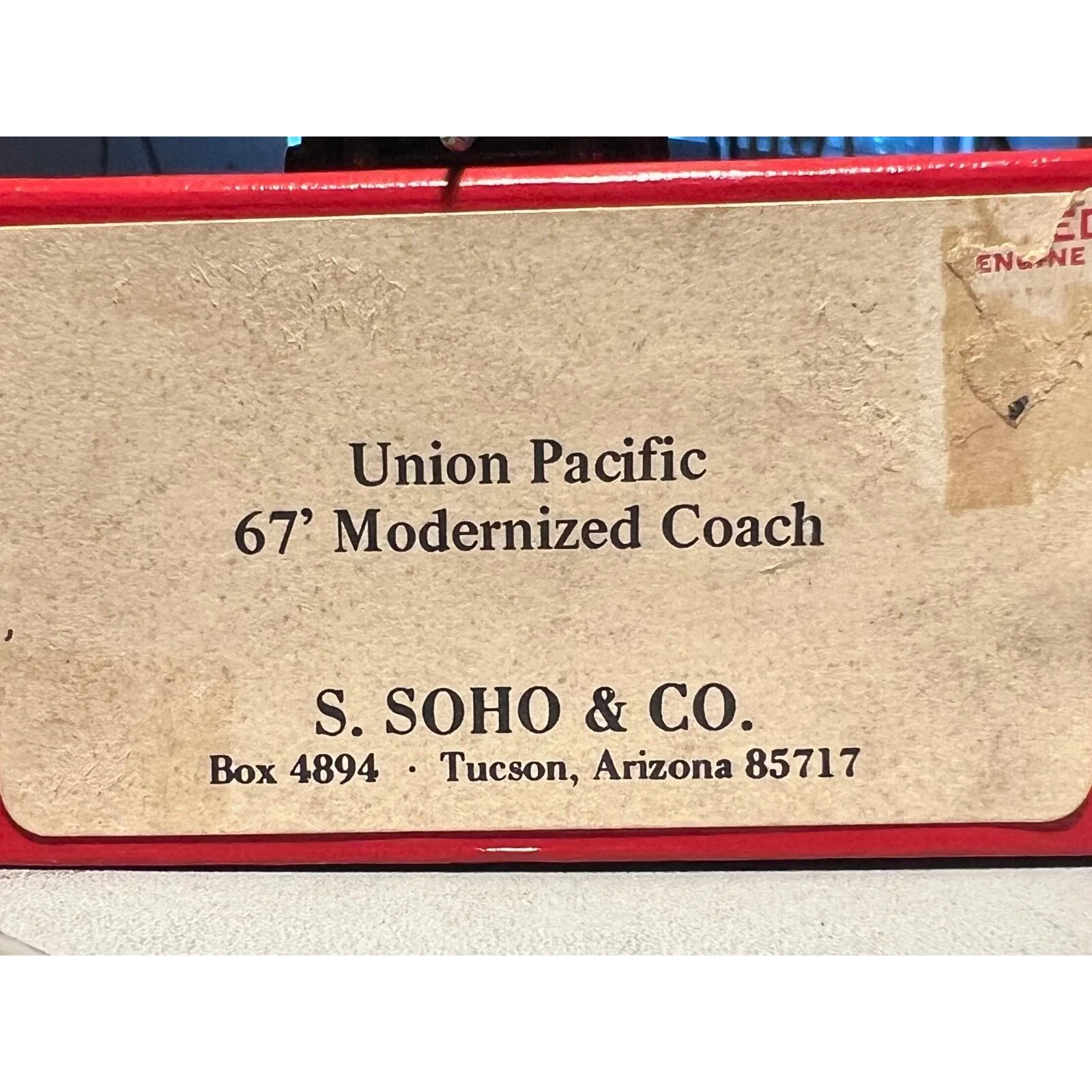 BRASS UNION PACIFIC MODERNIZED 67' COACH # 4302 by SOHO CUSTOM PAINTED HO SCALE — photo 9