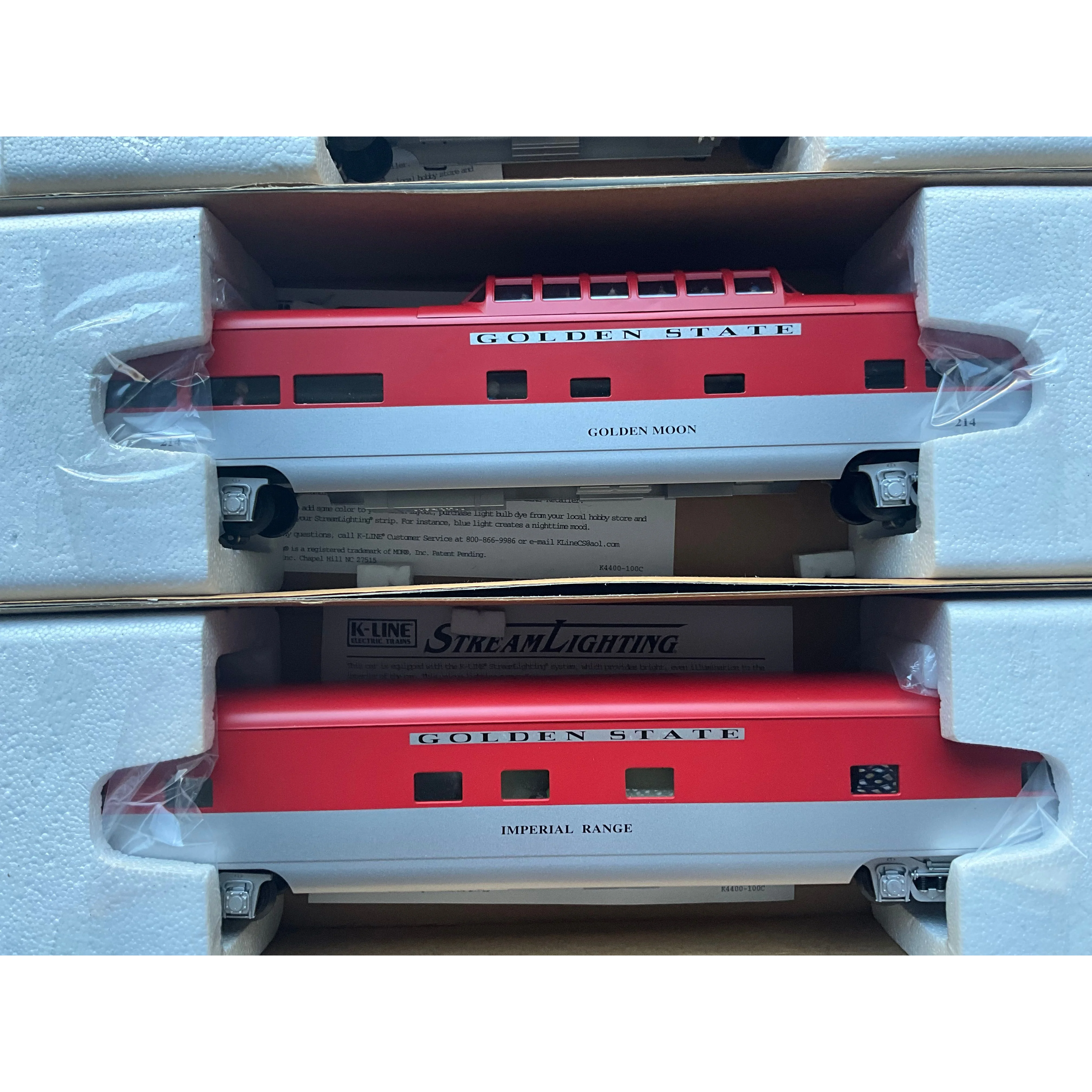 K-Line 3 rail Golden State Complete 9 Car Set (Upgraded LEDs and passengers) — photo 5