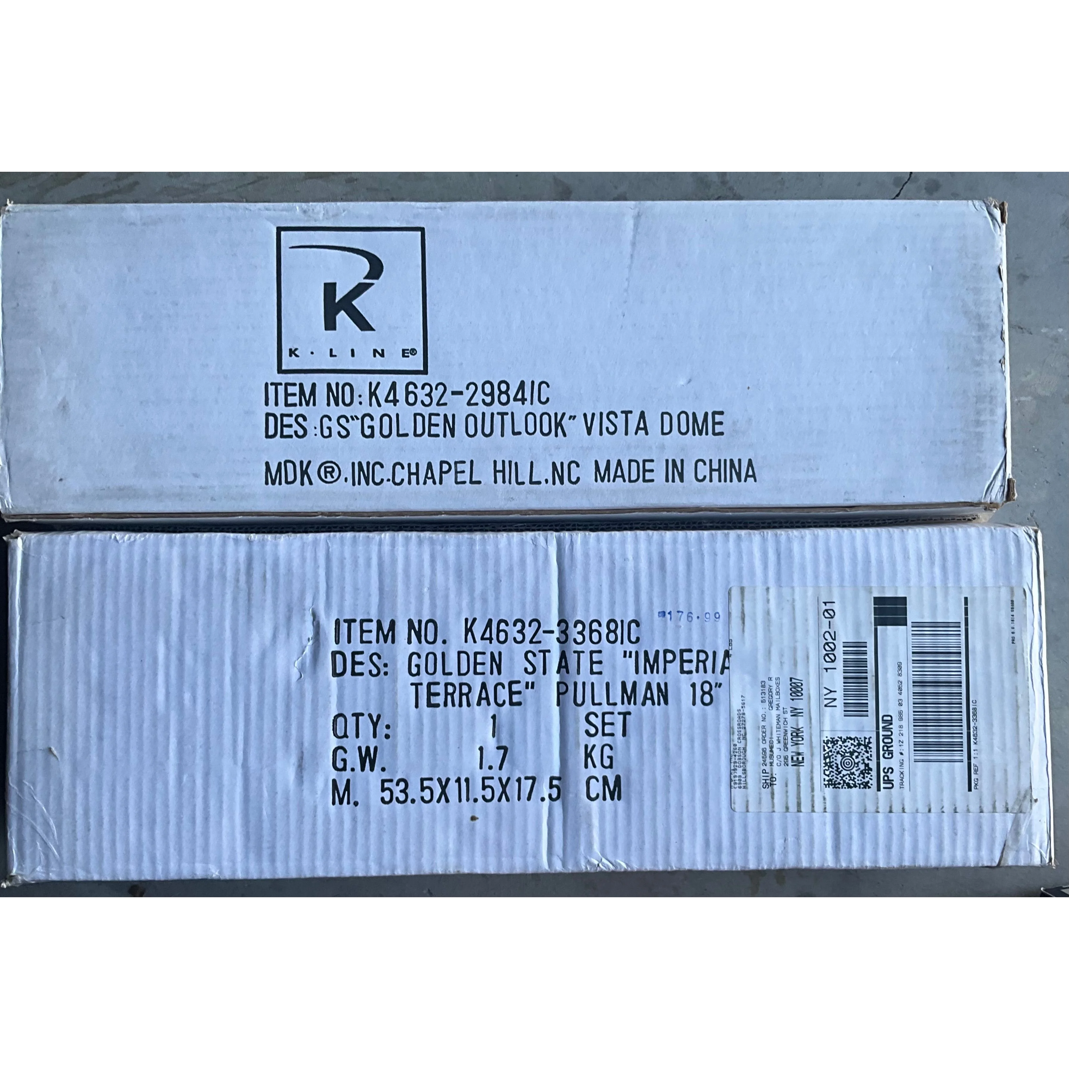 K-Line 3 rail Golden State Complete 9 Car Set (Upgraded LEDs and passengers) — photo 10