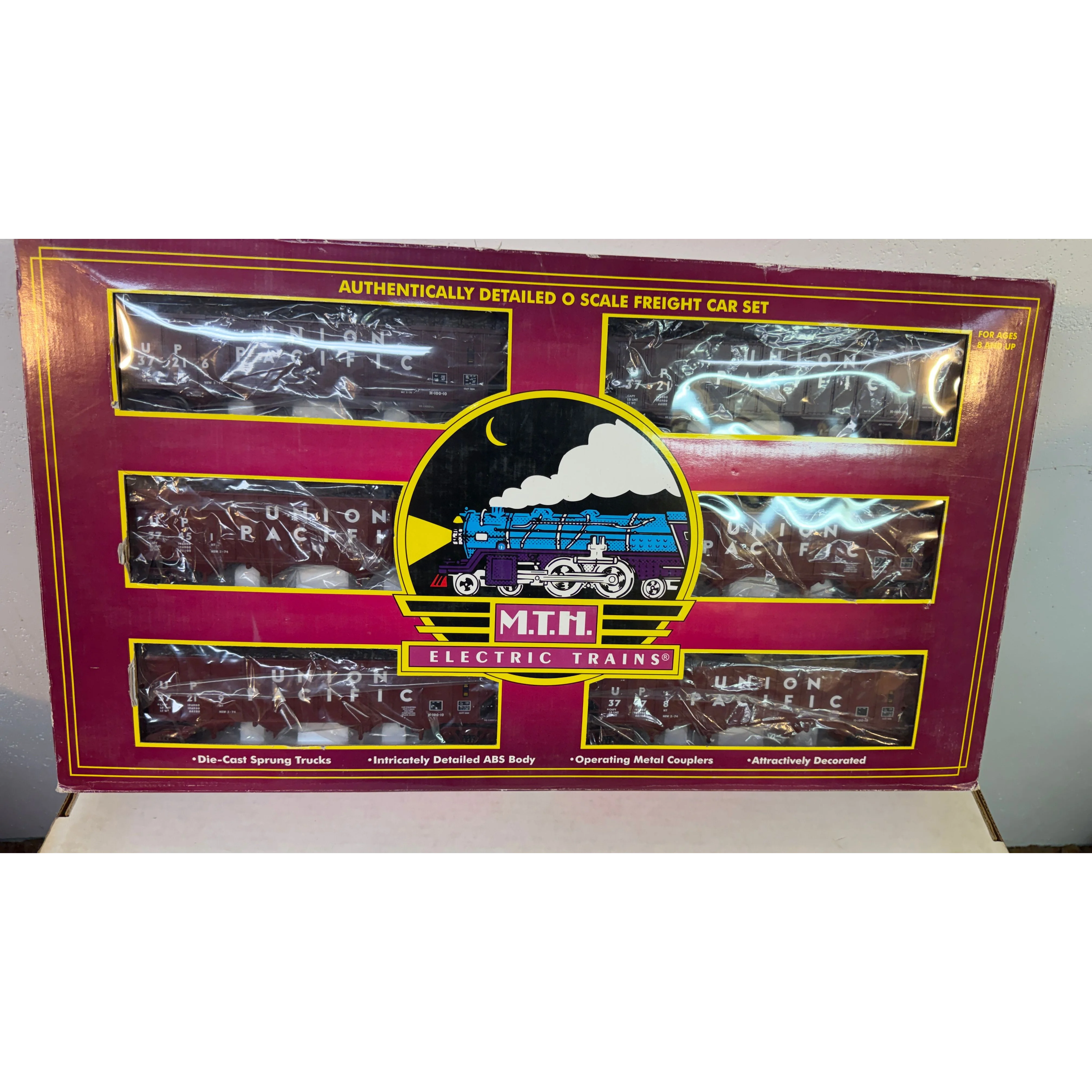 MTH Union Pacific 4-Bay Hopper W/ Coal Loads 6 Car Set 20-97059
