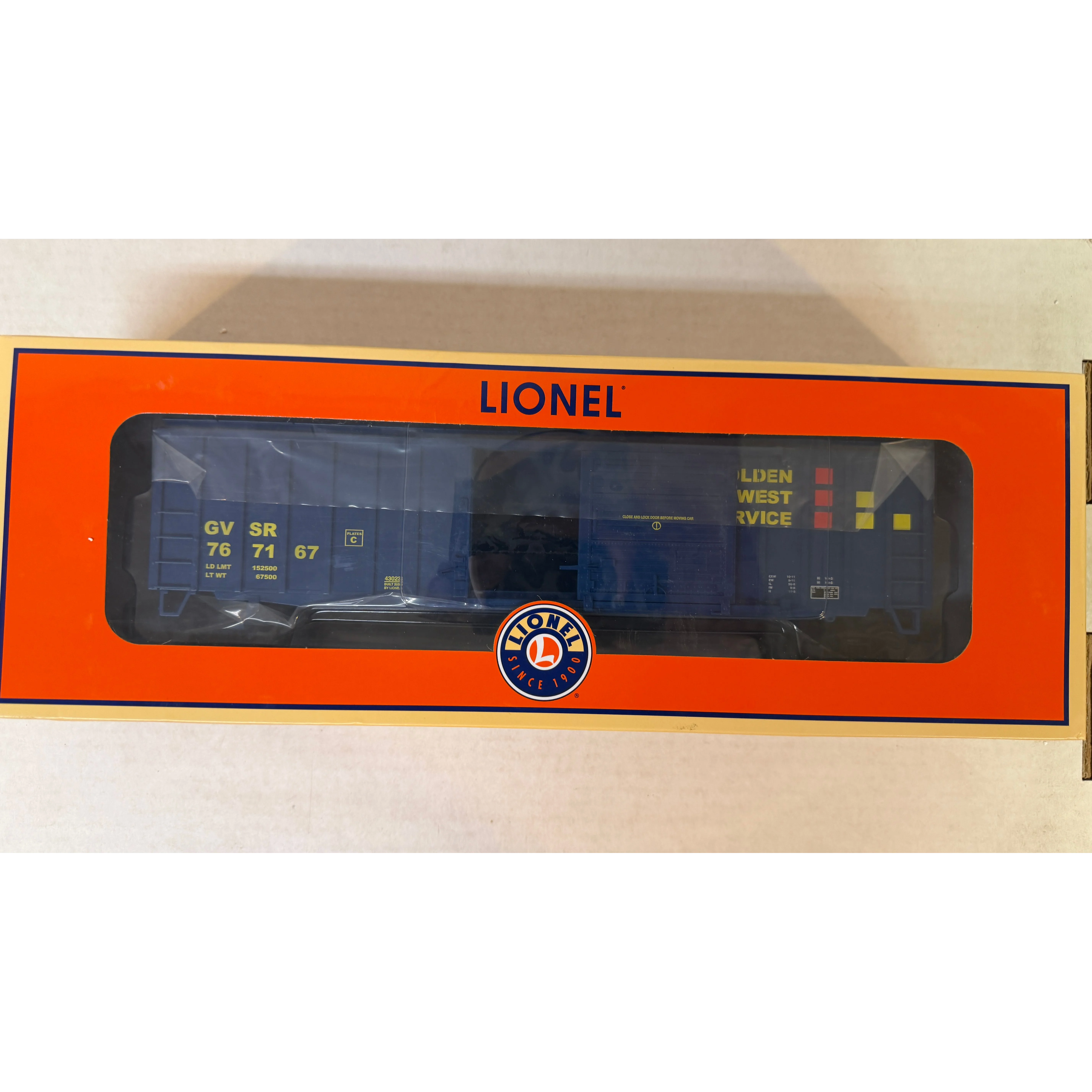 Lionel 2043023 Golden West Standard O 50’ Boxcar #167167