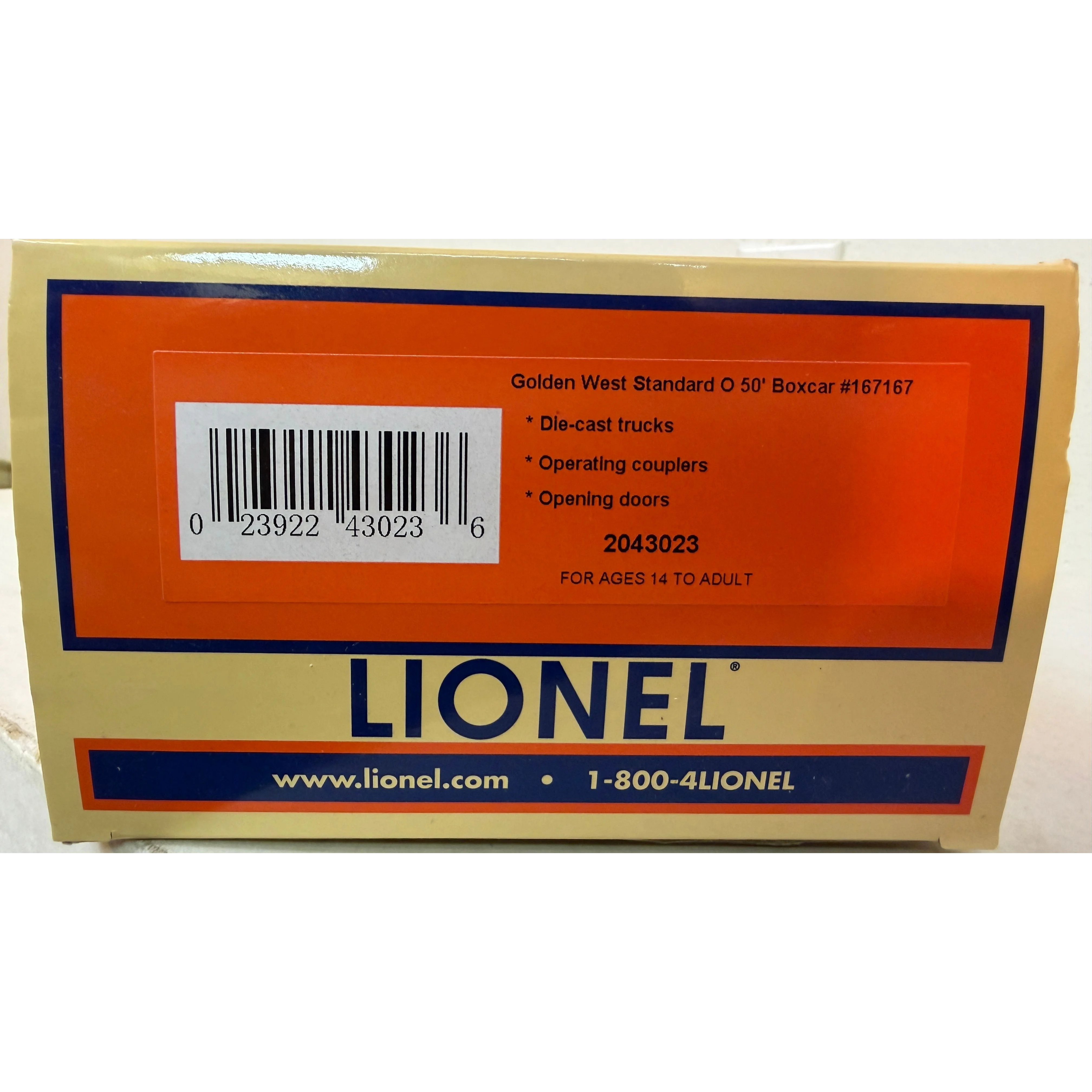 Lionel 2043023 Golden West Standard O 50’ Boxcar #167167 — photo 2