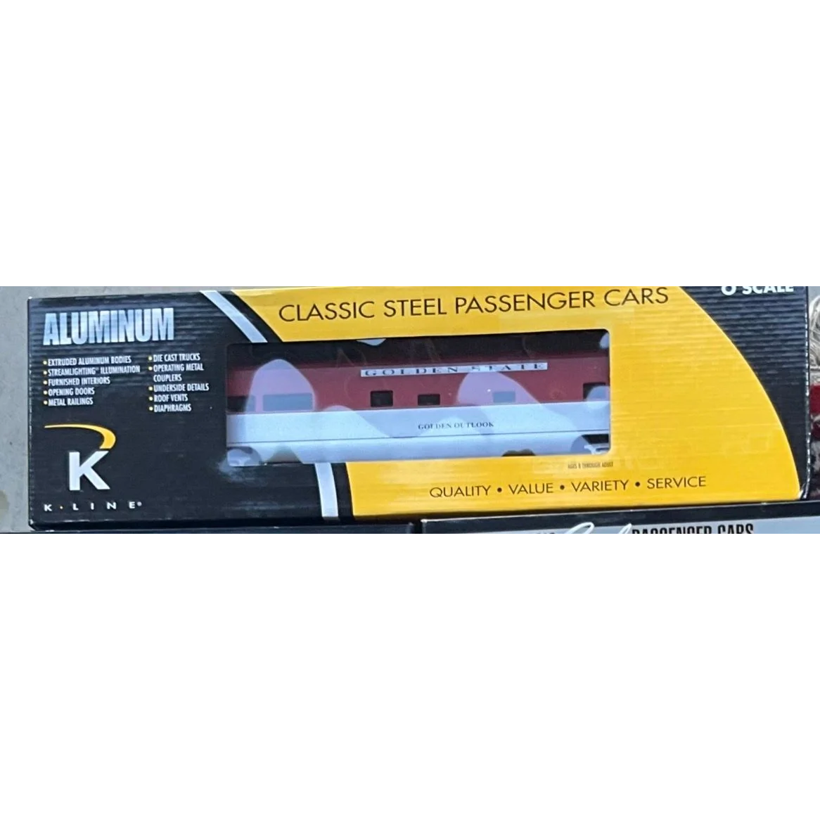 K-Line 3 rail Golden State Complete 5 Car Set (Upgraded LEDs and passengers) — photo 11