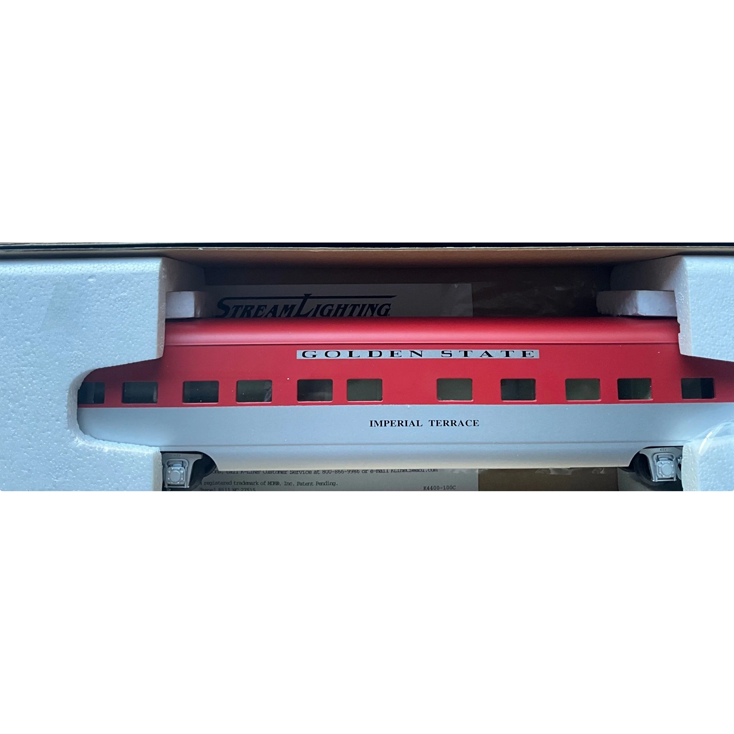 K-Line 3 rail Golden State Complete 5 Car Set (Upgraded LEDs and passengers) — photo 13