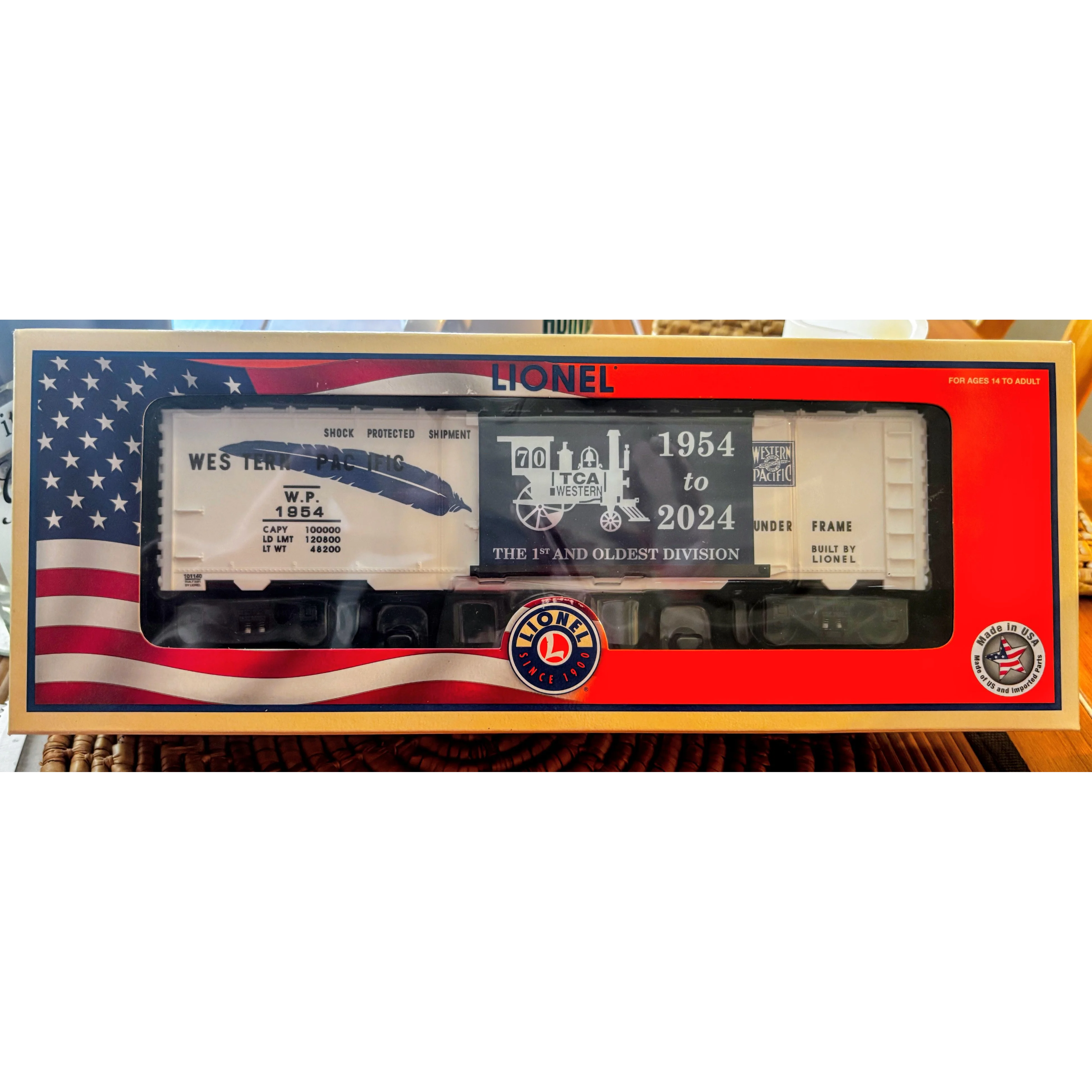 Limited Edition Lionel 6464-1954 Western Pacific Boxcar (only 20 produced)