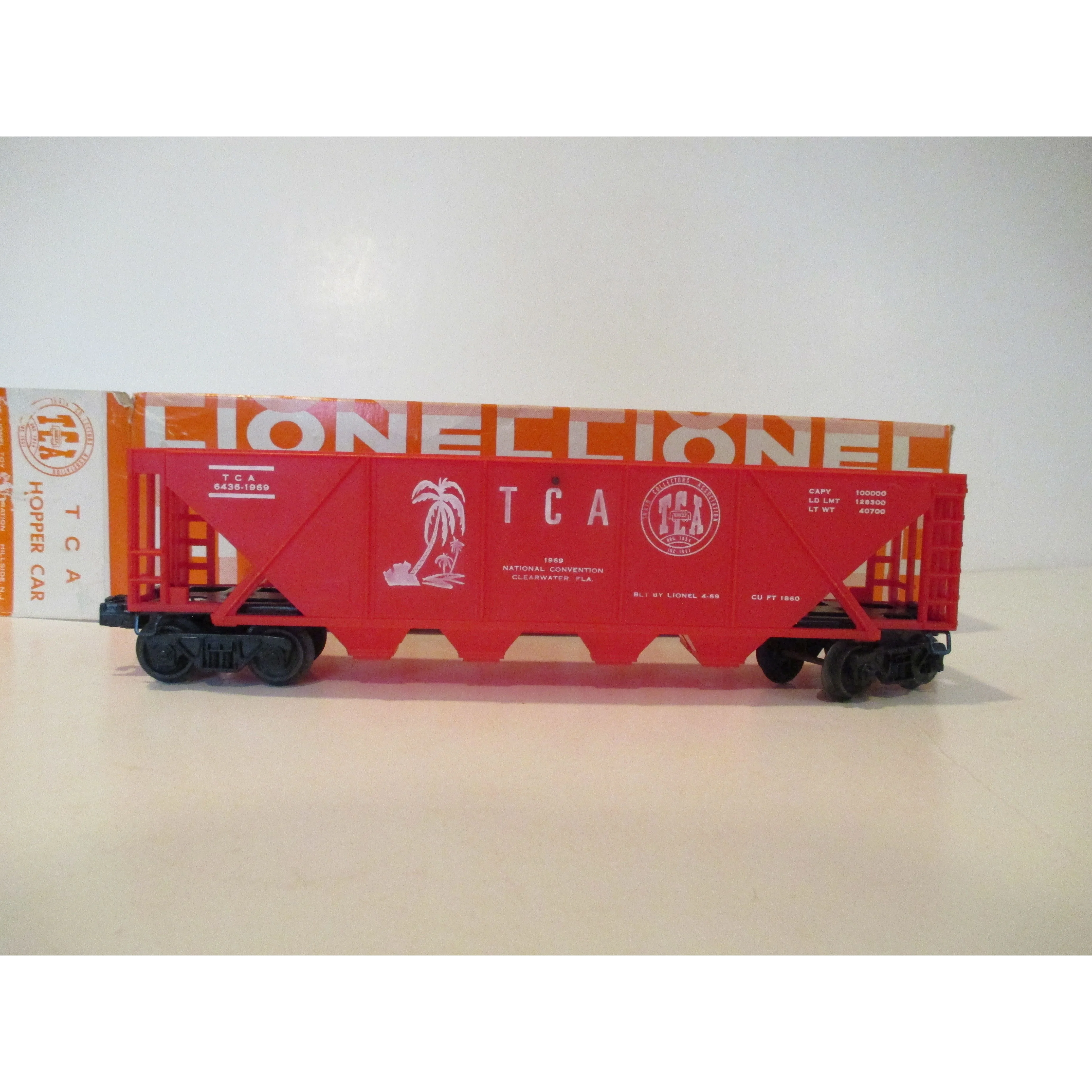 Lionel Lines O gauge Postwar 6436-1969 TCA Convention Hopper in Hagerstown MD Box — photo 3