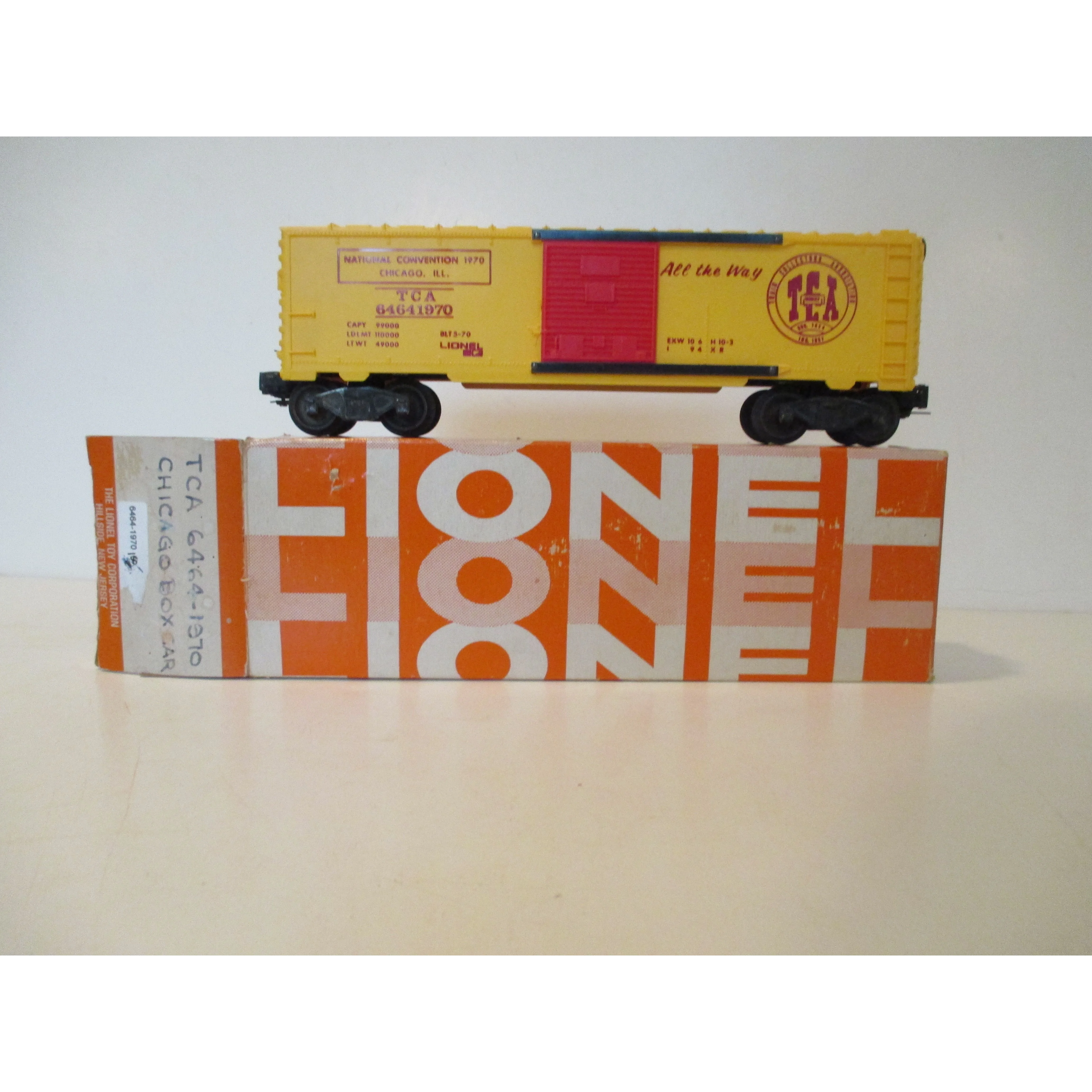 Lionel 6464-1970 TCA Chicago National Convention Boxcar w/Original Box