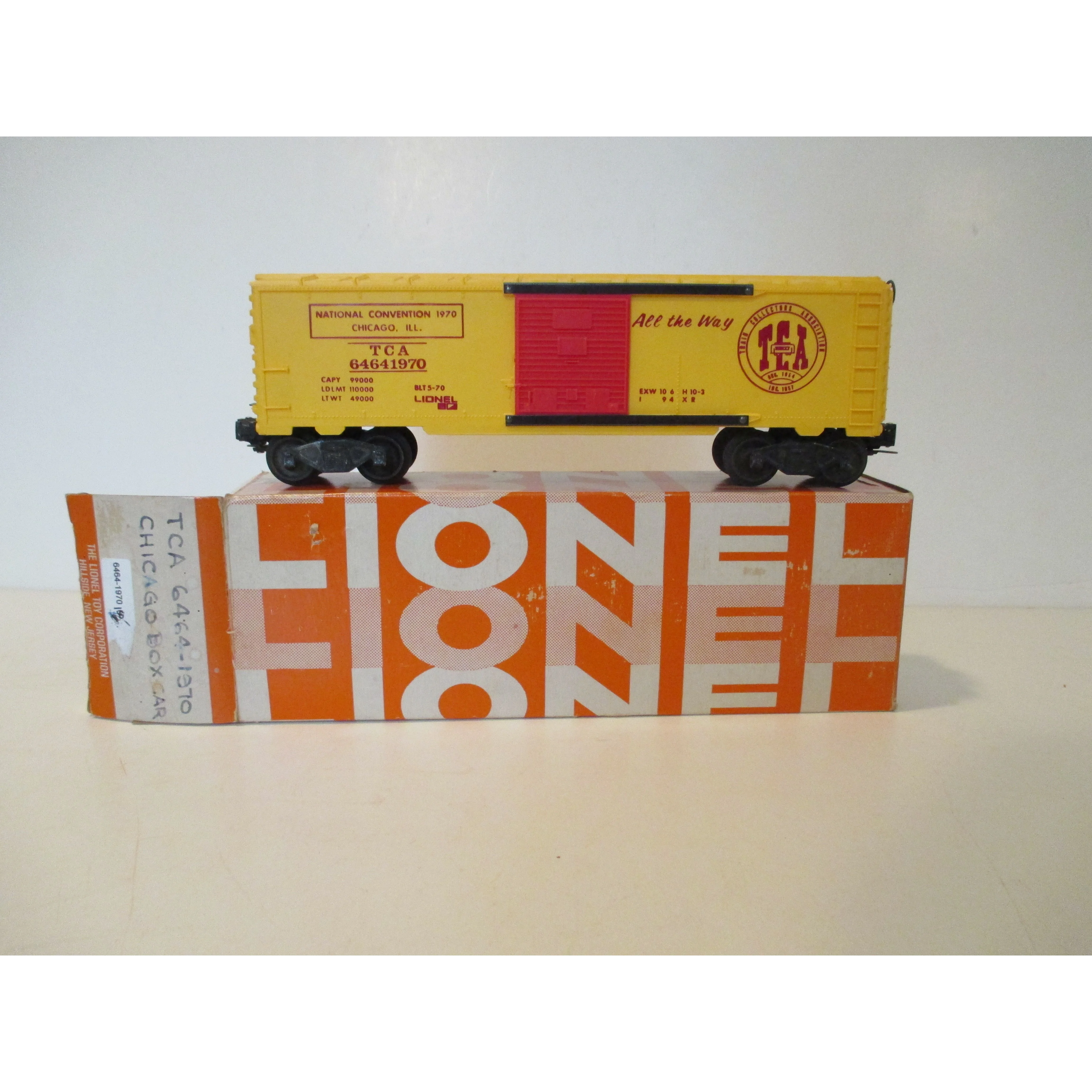 Lionel 6464-1970 TCA Chicago National Convention Boxcar w/Original Box — photo 2