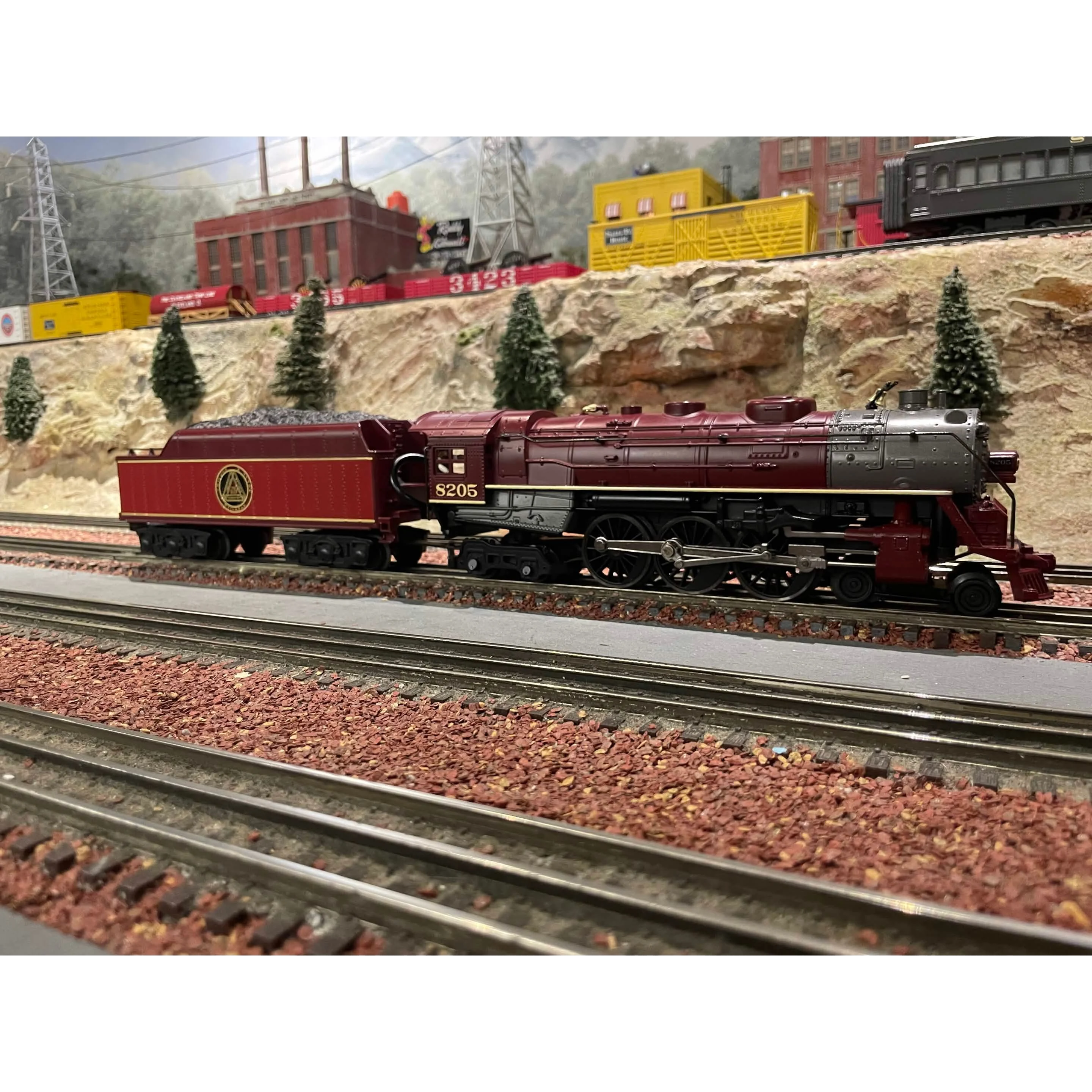 MTH Railking Chicago and Alton Hudson PS2 with BCR and 4 K-Line 15' Passenger Cars