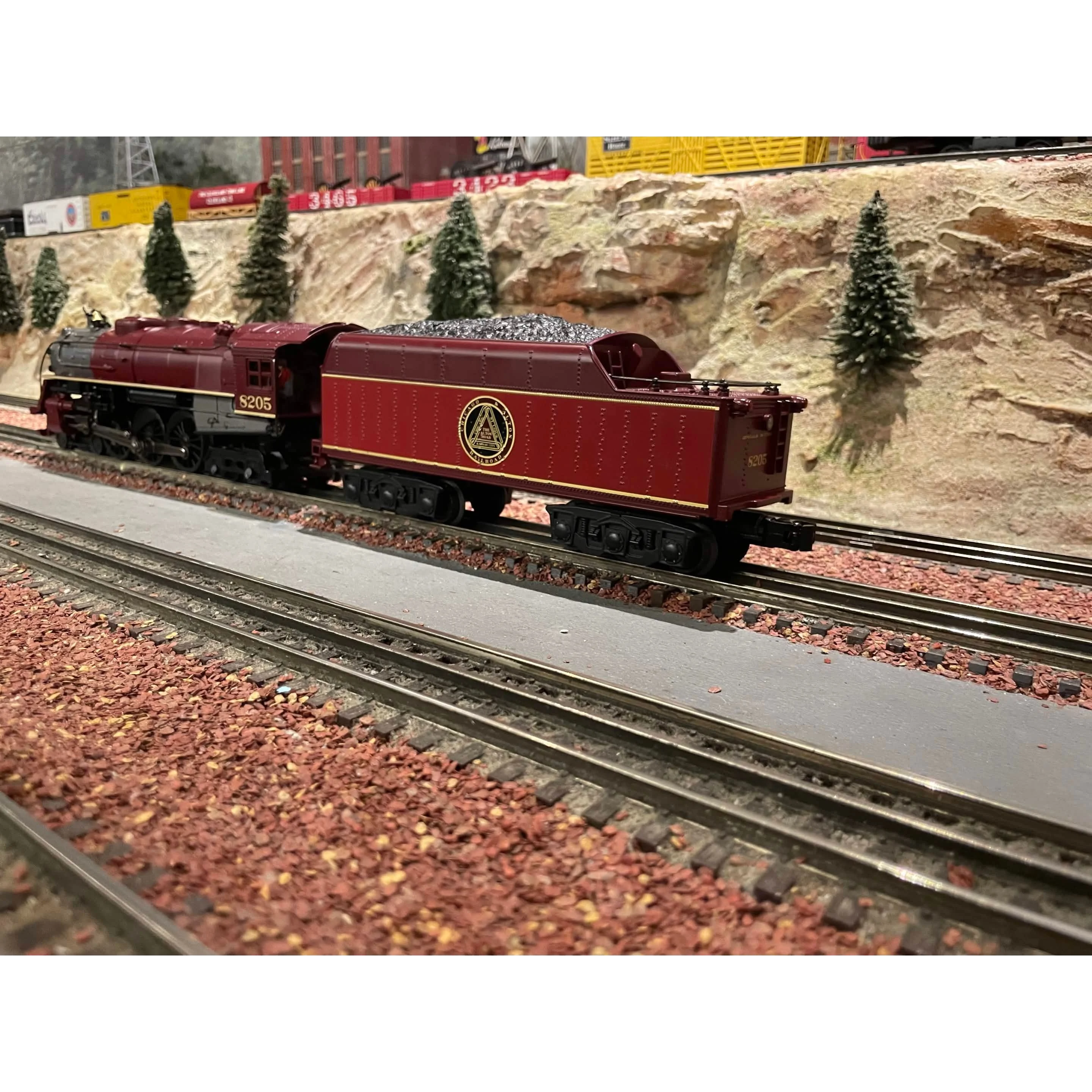 MTH Railking Chicago and Alton Hudson PS2 with BCR and 4 K-Line 15' Passenger Cars — photo 7
