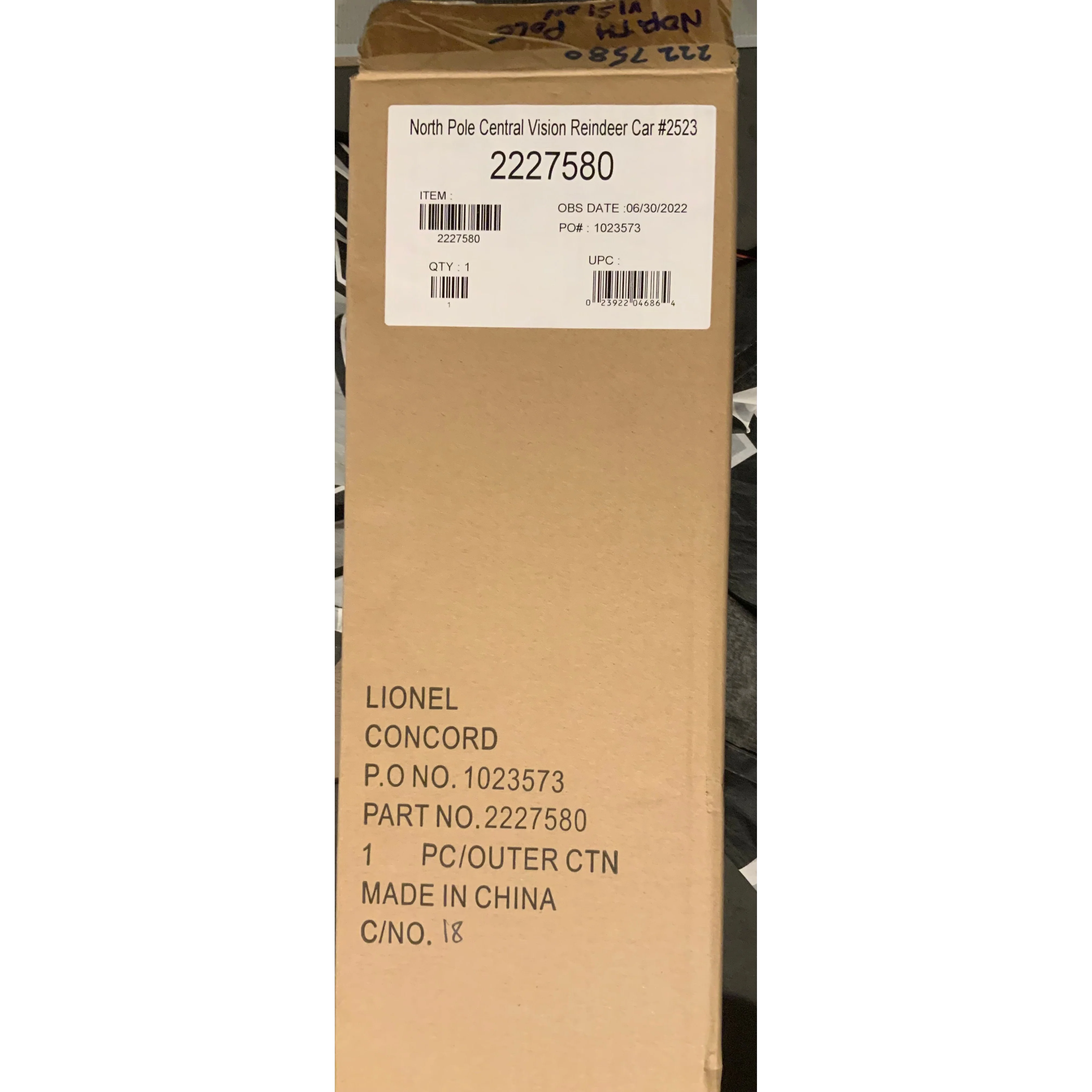 LIONEL VISIONLINE NORTH POLE CENTRAL REINDEER CAR #2523 O GAUGE 2227580 TESTED — photo 9