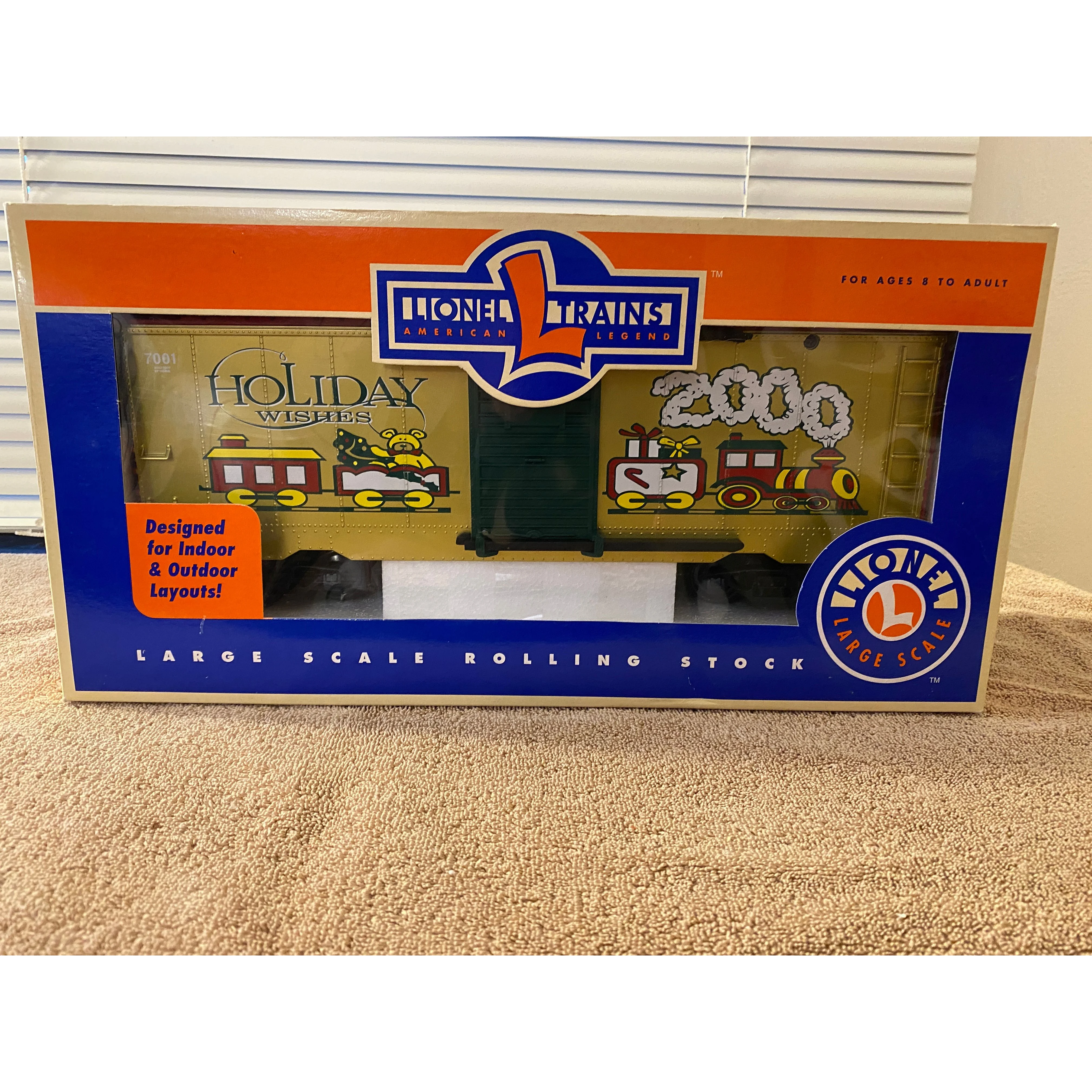 Lionel G Scale 2000 Christmas Boxcar 8-87018 Excellent Condition
