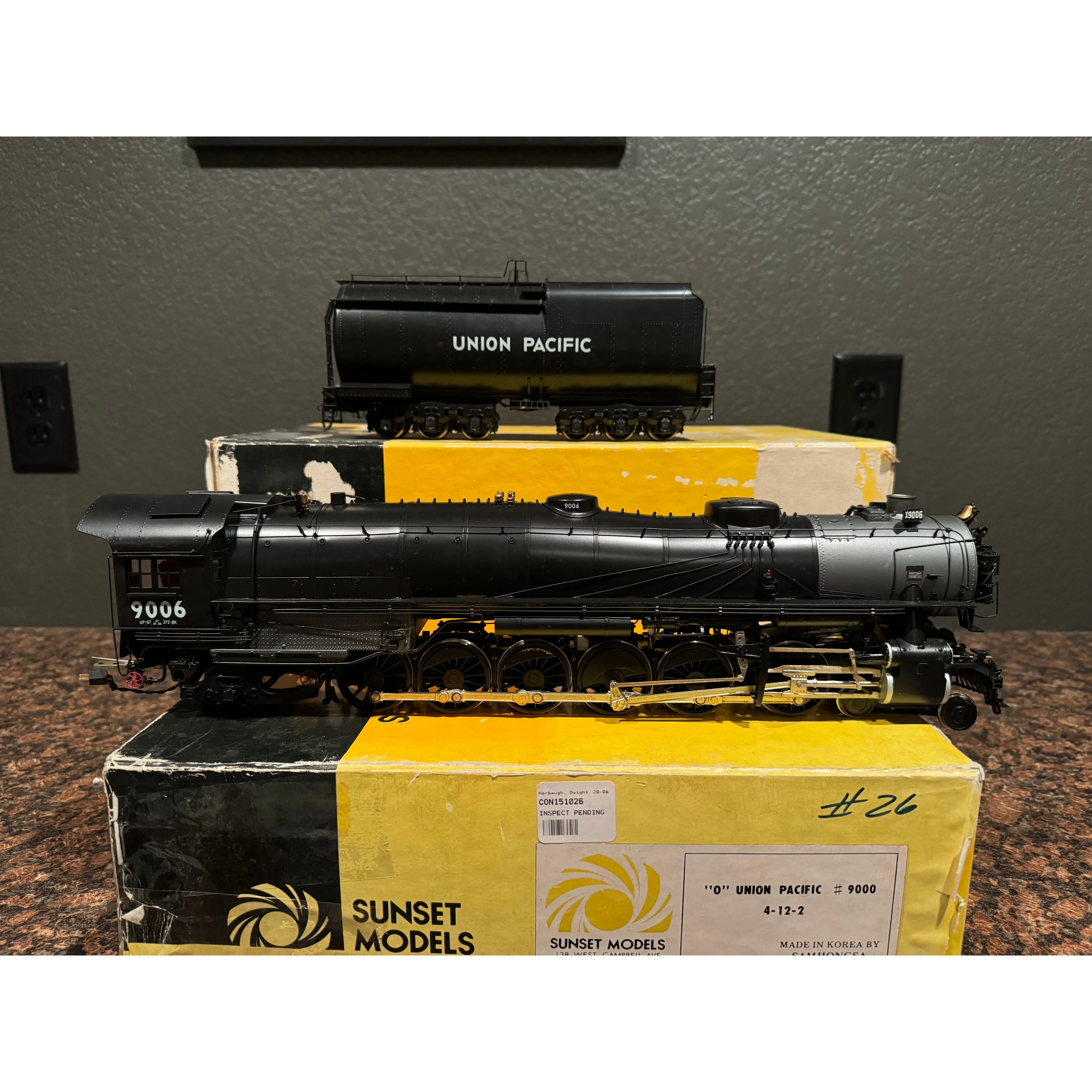 Sunset Models O Scale 2R Brass Samhongsa Built Union Pacific 4-12-2 — photo 5