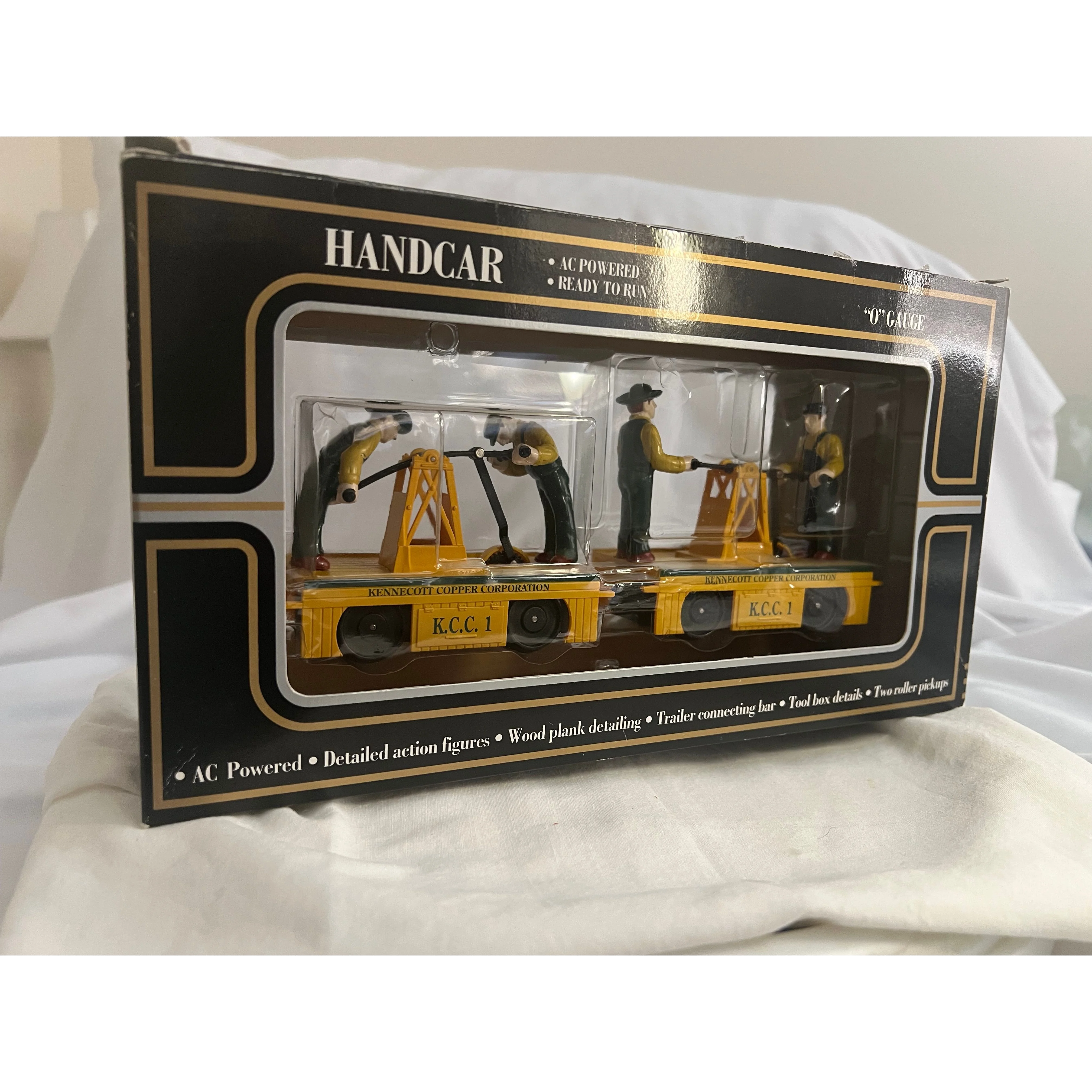 K-LINE Kennecott Copper Corporation Motorized Handcar & Trailer O Gauge — photo 2