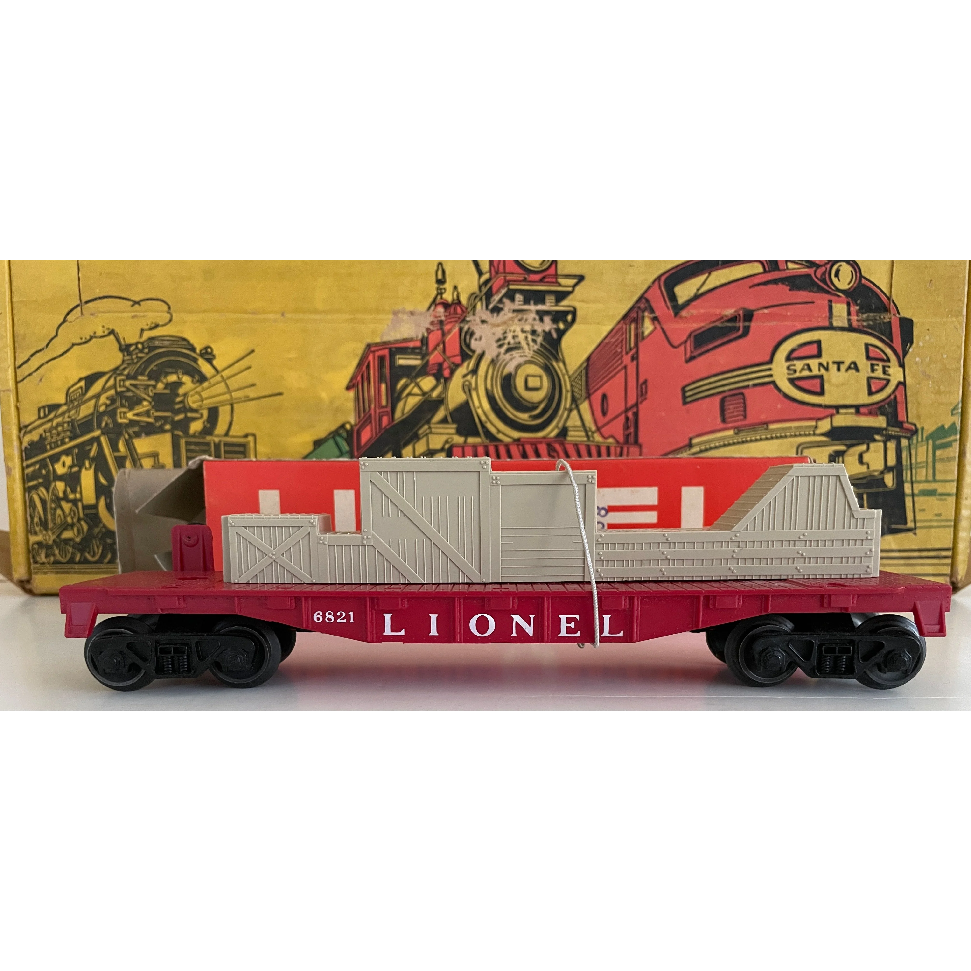 Lionel Postwar O Set #1613S with 247/247T B&O Steam Loco, 3 flats w/loads & caboose — photo 12