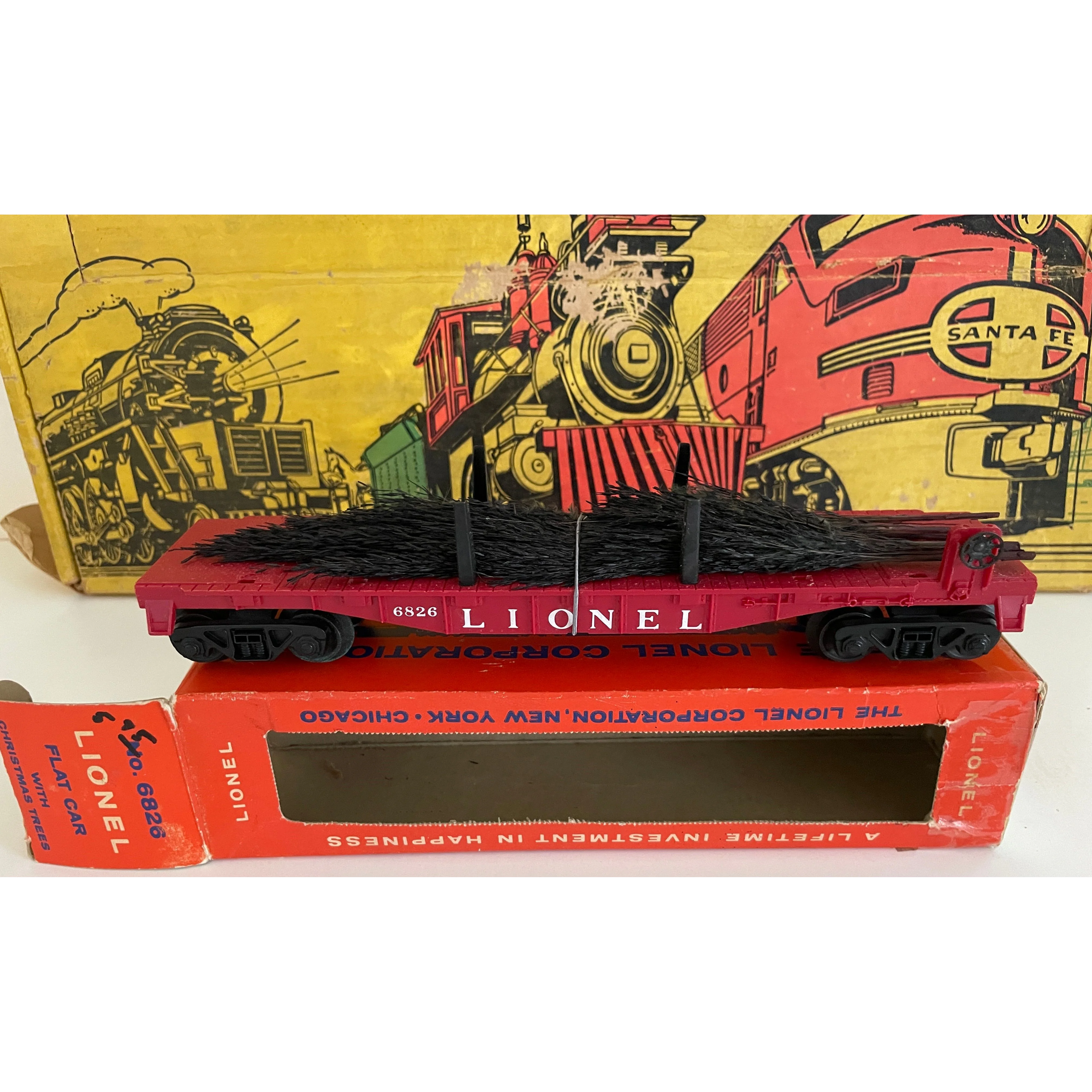 Lionel Postwar O Set #1613S with 247/247T B&O Steam Loco, 3 flats w/loads & caboose — photo 13