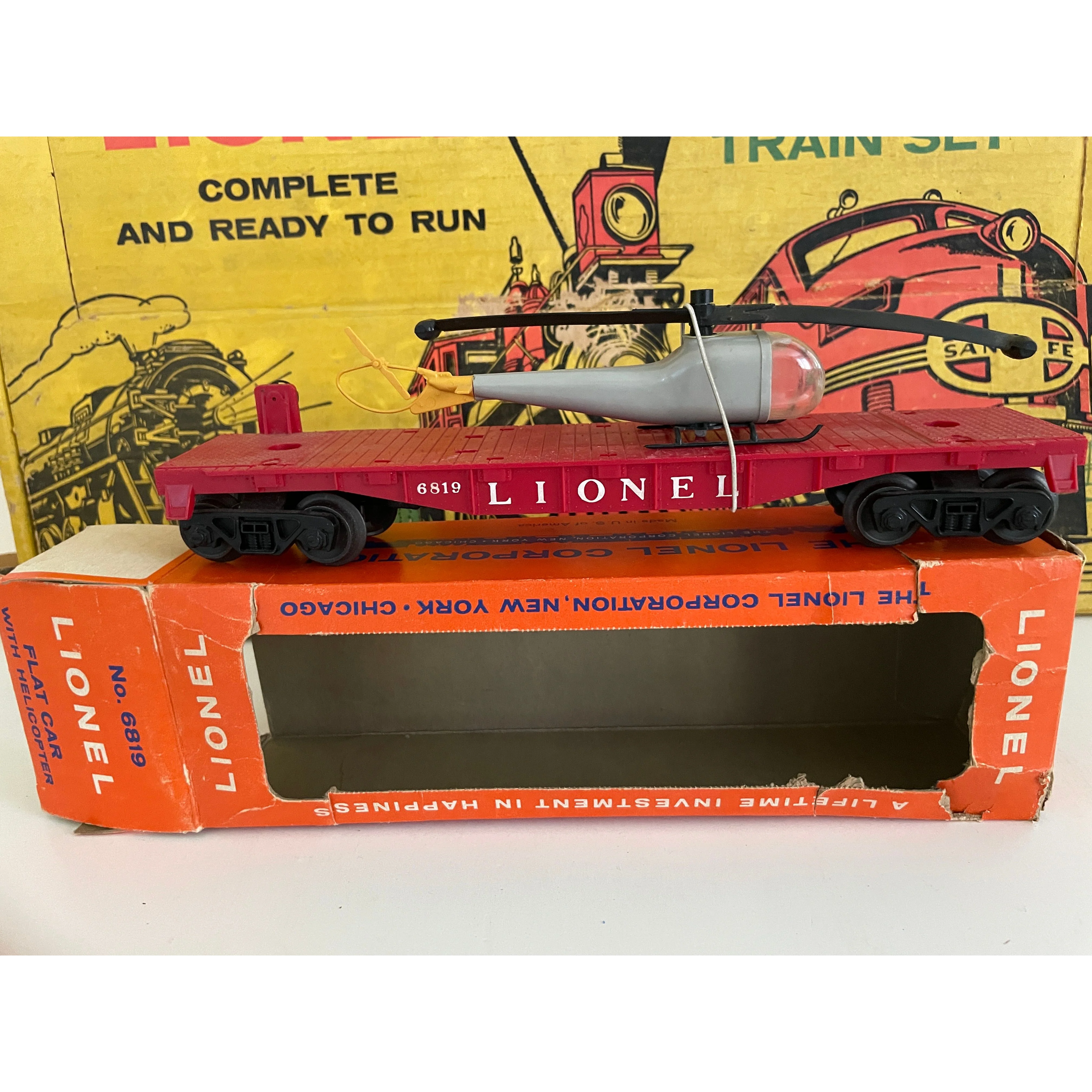 Lionel Postwar O Set #1613S with 247/247T B&O Steam Loco, 3 flats w/loads & caboose — photo 14
