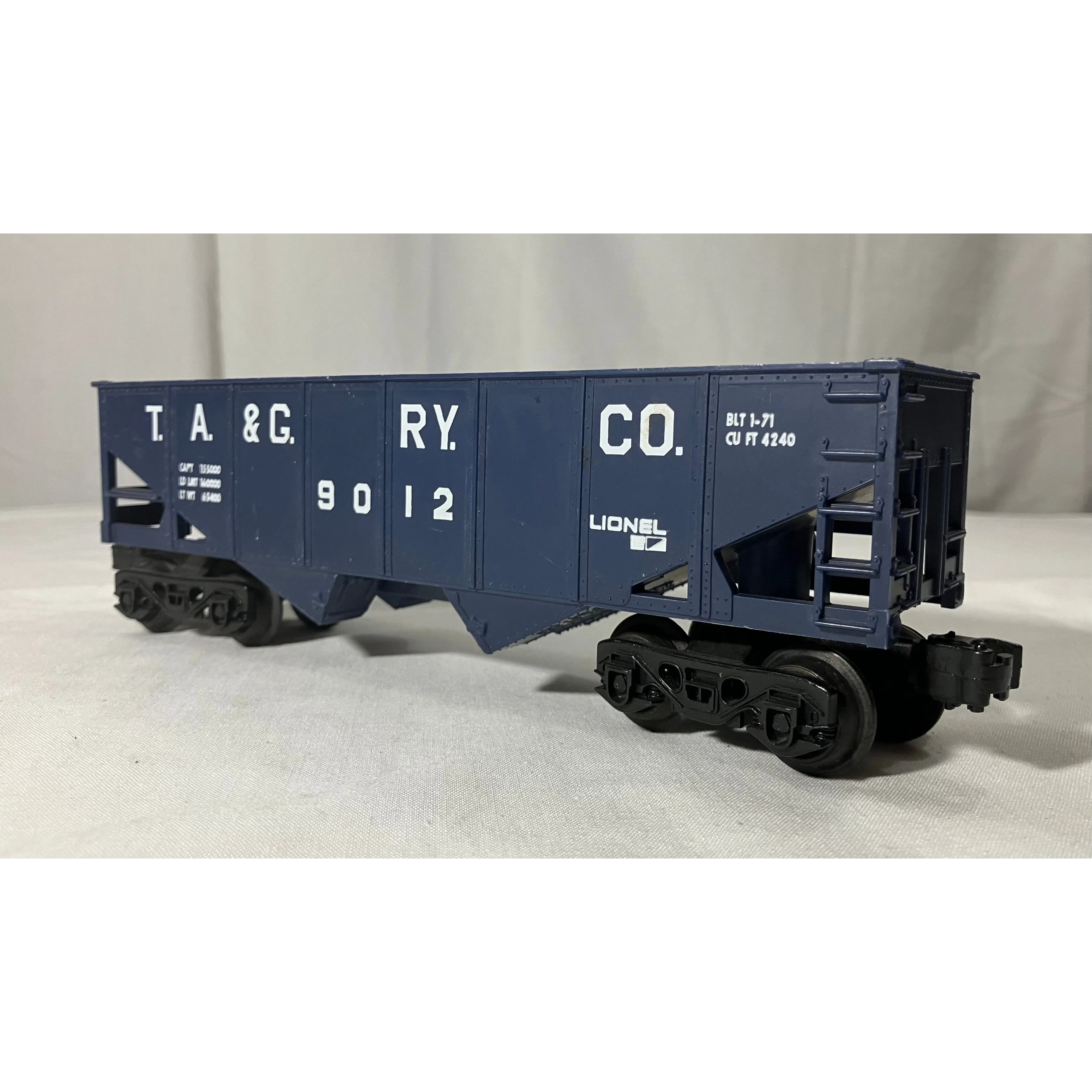 Lionel O scale 3-rail TA&G Railway Hopper road #9012