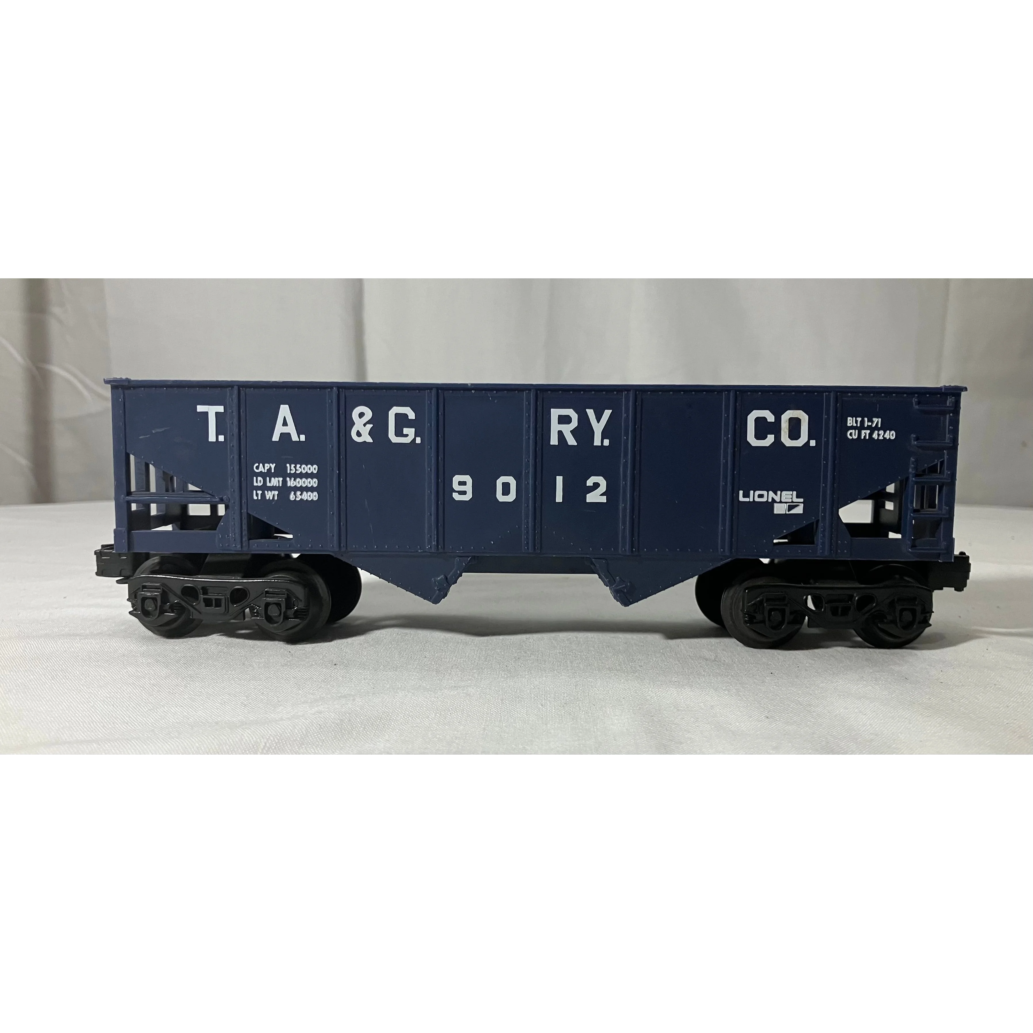 Lionel O scale 3-rail TA&G Railway Hopper road #9012 — photo 3