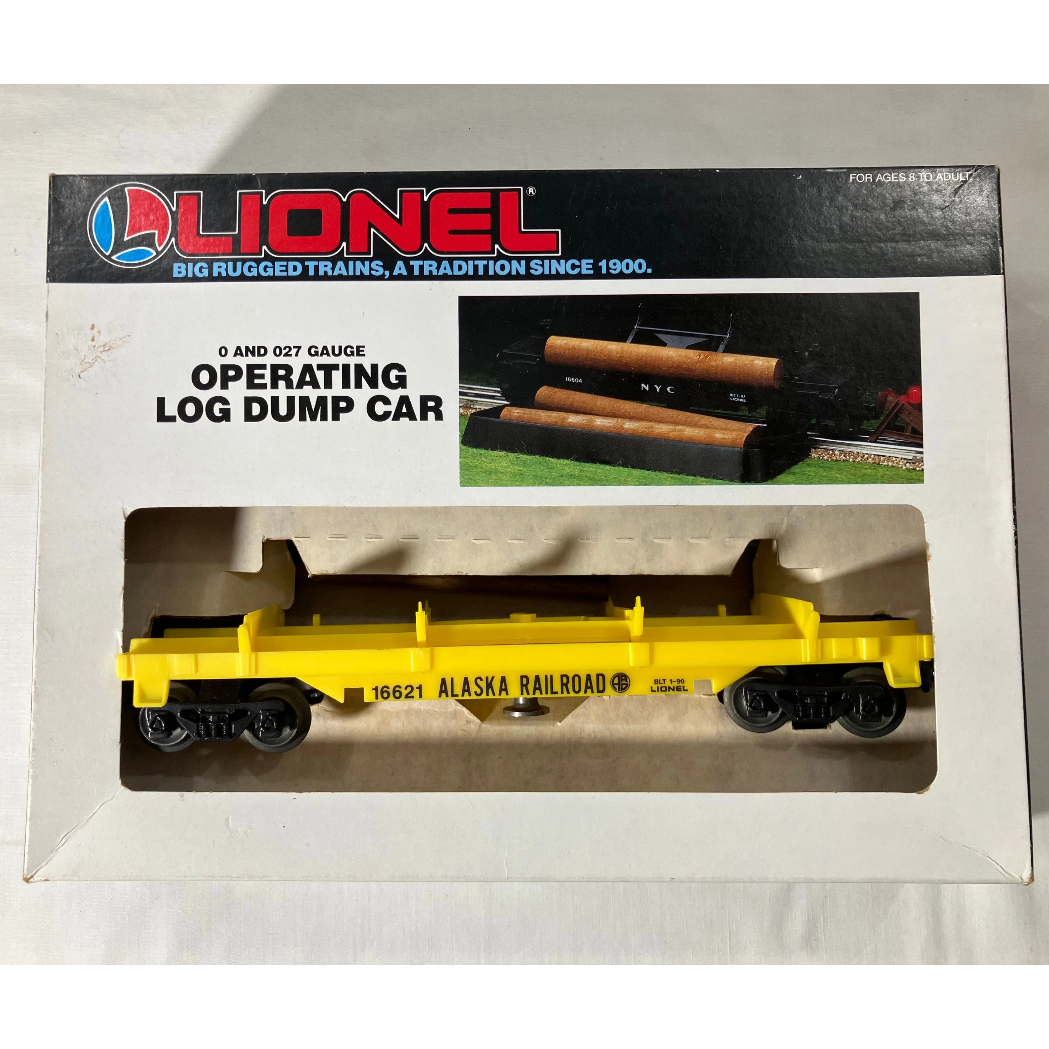 Lionel 6-16621 O scale 3-rail Alaska Railroad log dump car