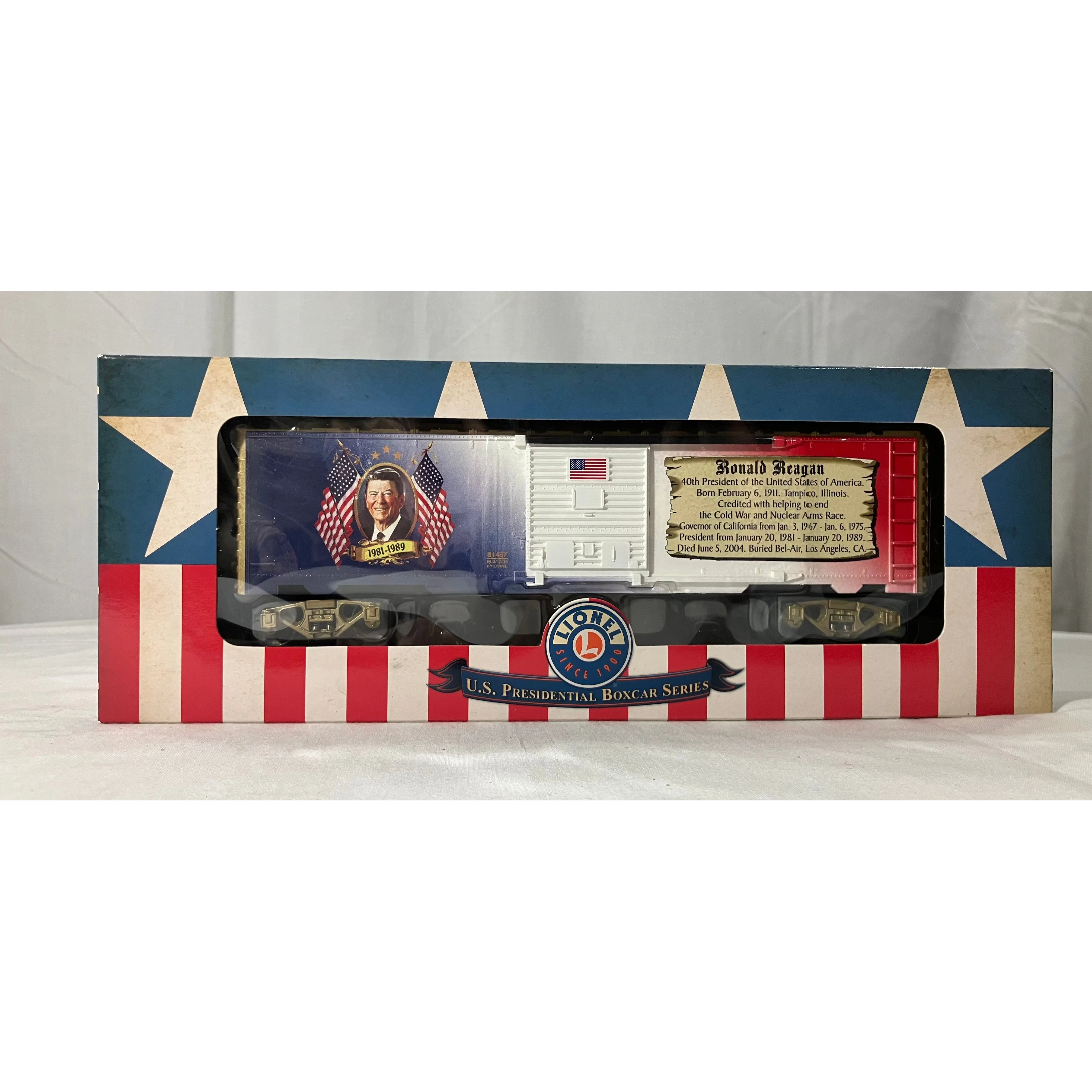 Lionel 6-81487 O scale 3-rail President Ronald Reagan boxcar — photo 3