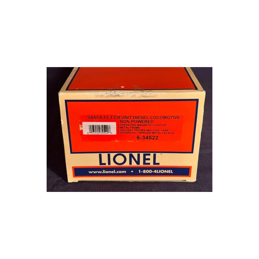 LIONEL 6-34522 SANTE FE F3B NON-POWERED DIESEL LOCOMOTIVE (C-8) — photo 7