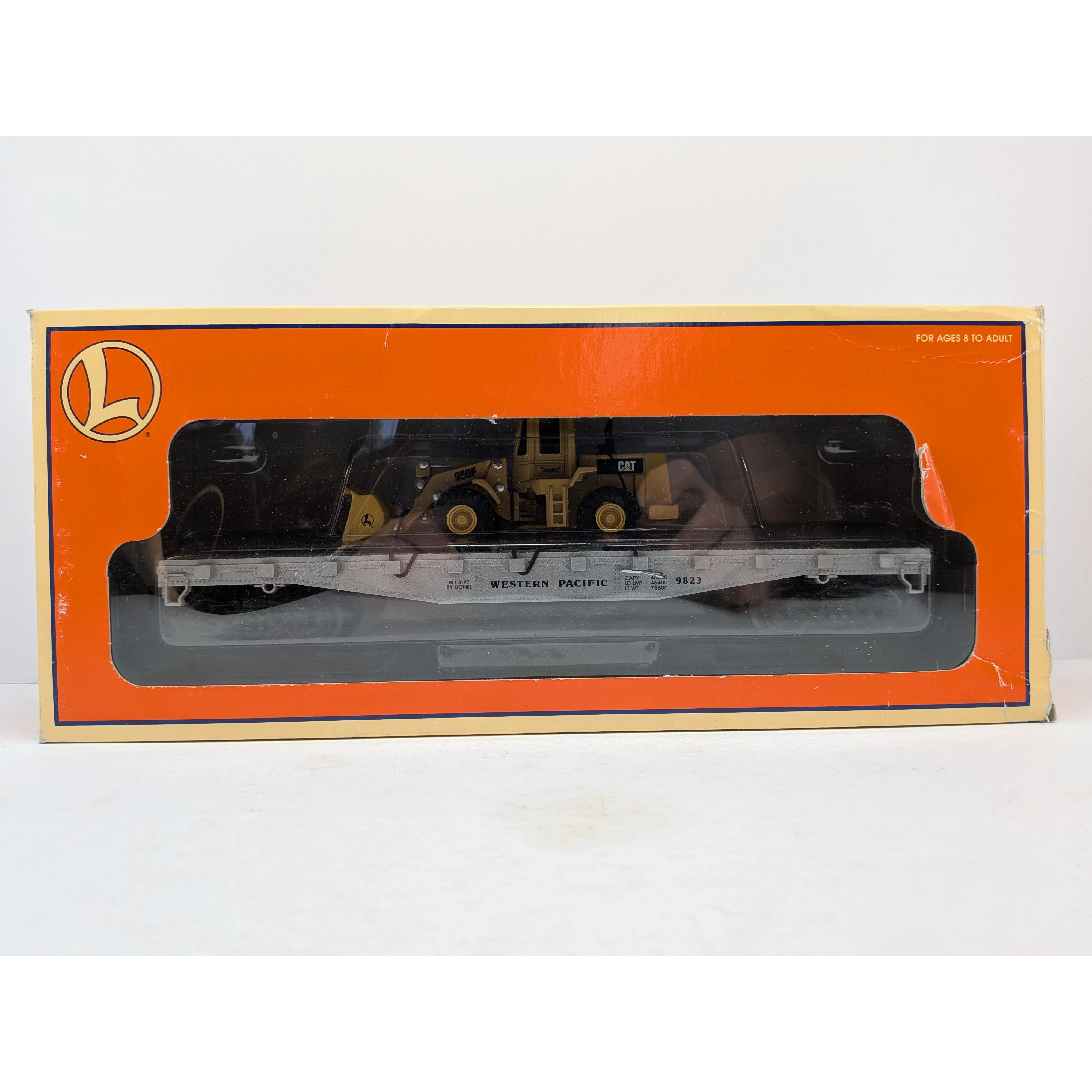 Lionel 6-17517 Western Pacific WP Flatcar w/Ertl Caterpillar Front Loader NIB - Image 3
