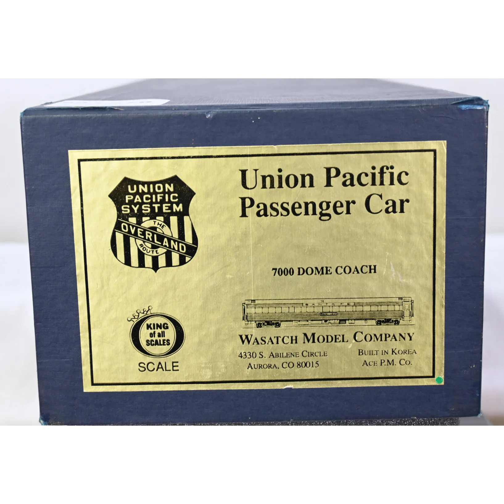 Wasatch Brass 2-Rail O Gauge Union Pacific 7000 Dome Coach Passenger Car F/P OB #7007 - Image 2