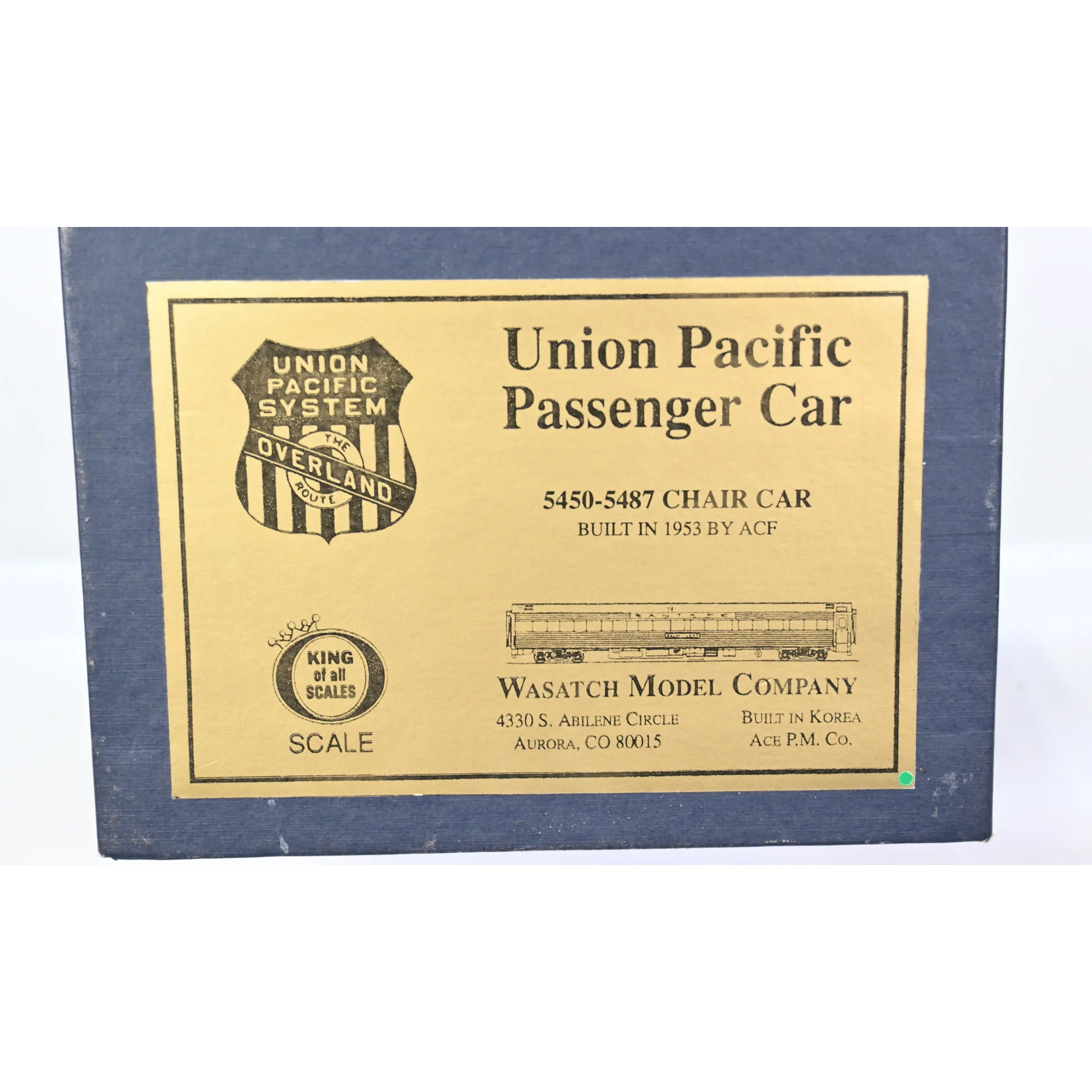 Wasatch O Gauge Brass 2-Rail Union Pacific 5450-5487 Chair Car #5451 Detailed F/P OB* - Image 2