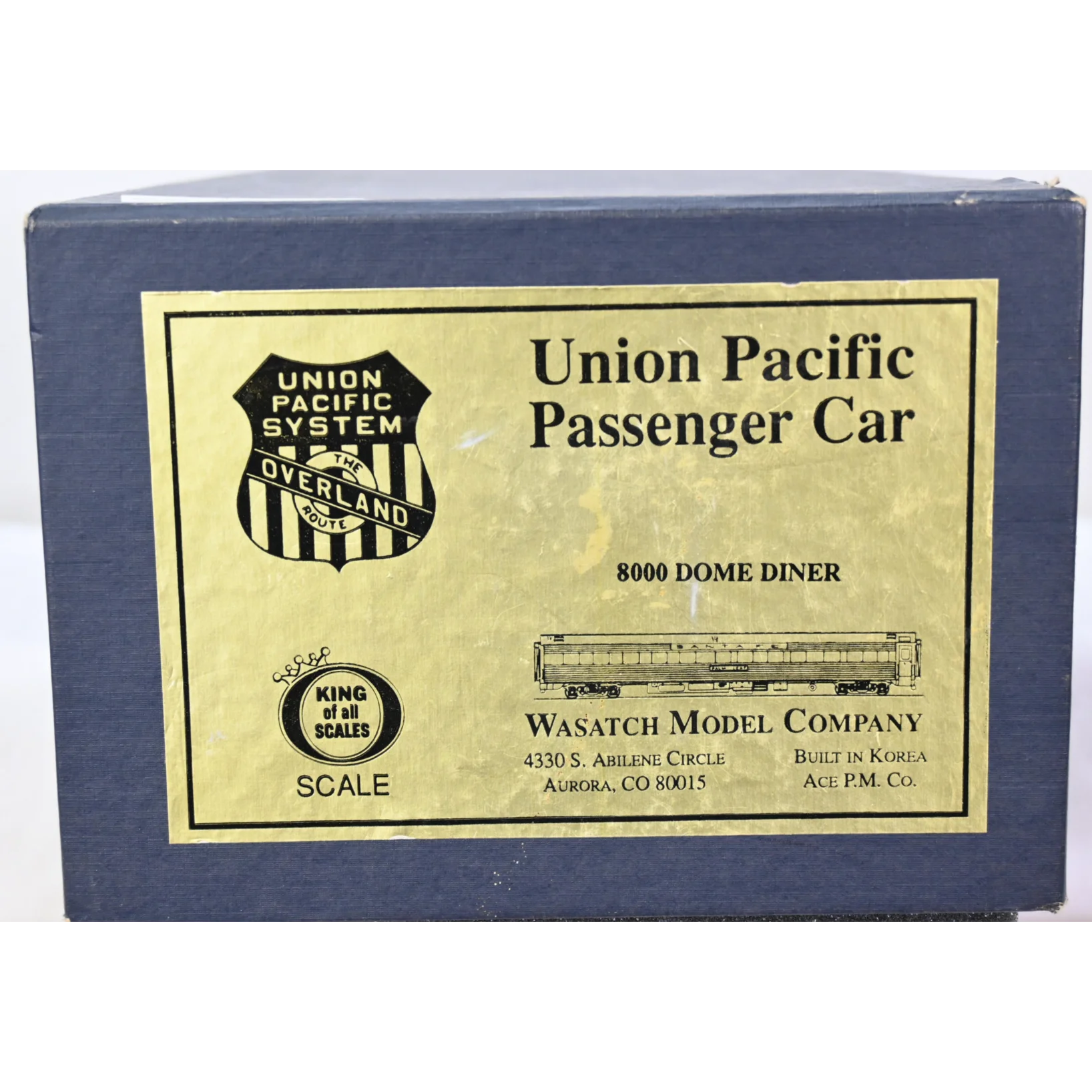 Wasatch O 2R Brass Union Pacific 8000 Dome Diner Passenger Car full interior F/P OB - Image 2