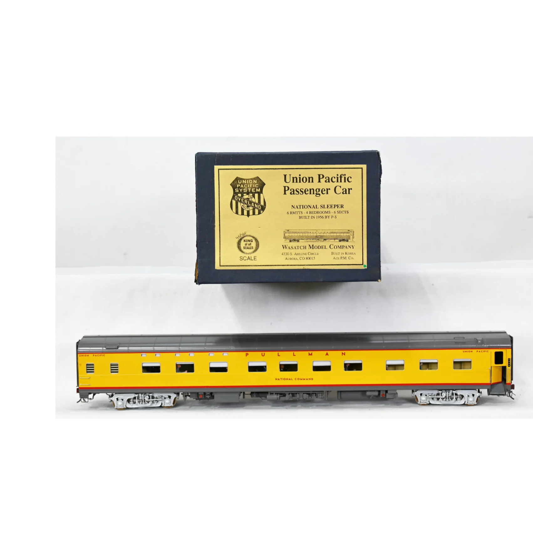 Wasatch O Brass 2R Union Pacific National Sleeper Passenger Car F/P OB w Interior* - Image 1