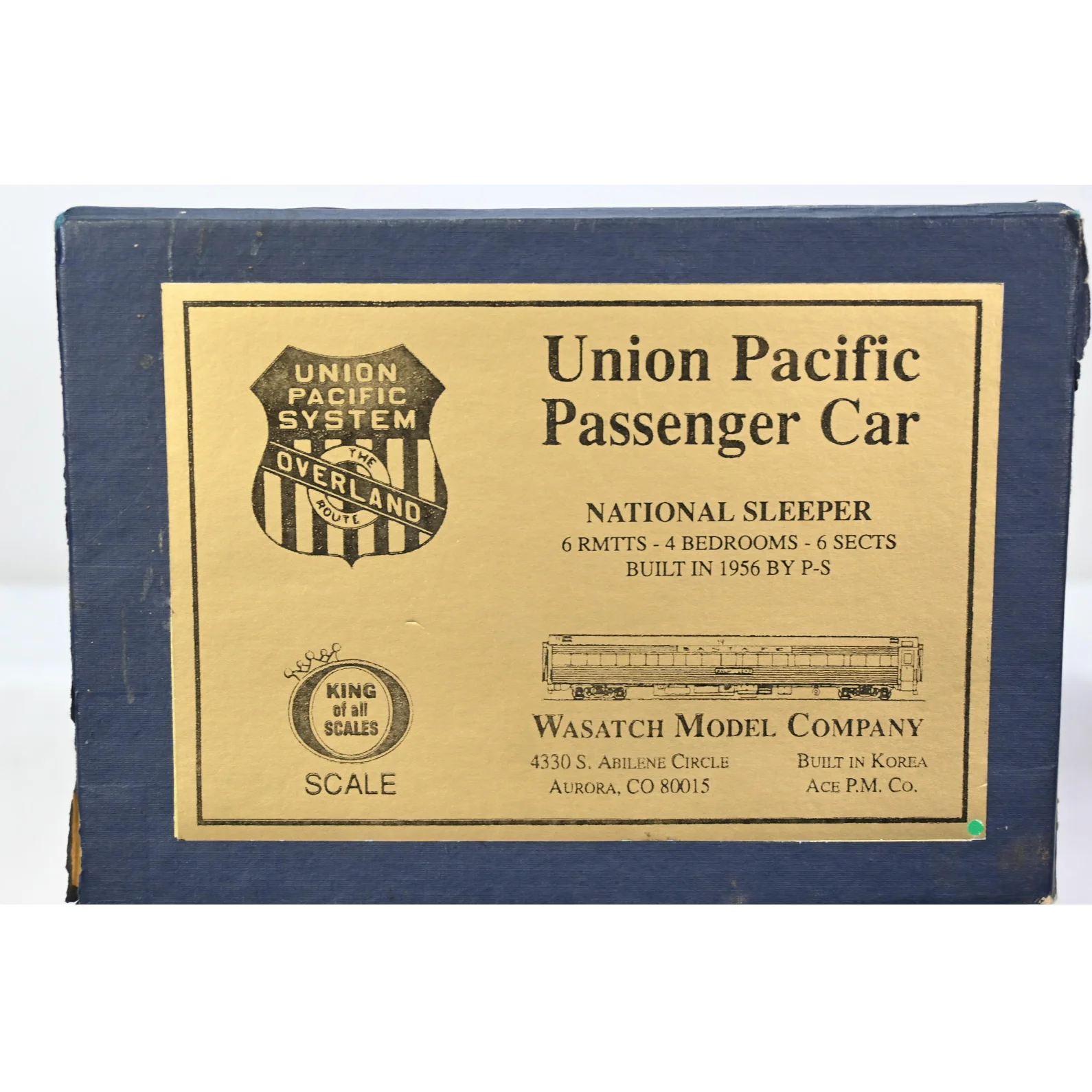 Wasatch O Brass 2R Union Pacific National Sleeper Passenger Car F/P OB w Interior* - Image 2
