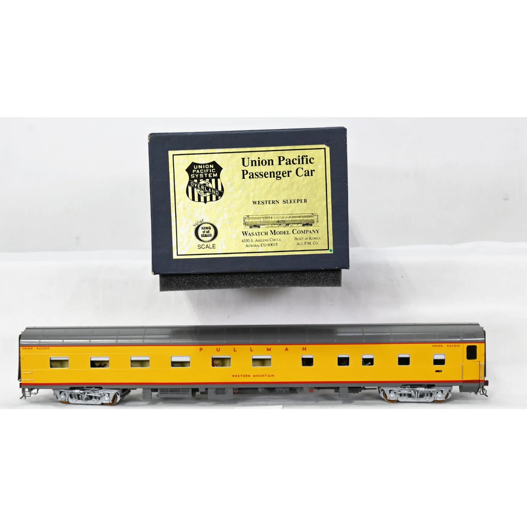 Wasatch O Brass 2-Rail Union Pacific Western Sleeper Passenger Car F/P OB w Interior - Image 1
