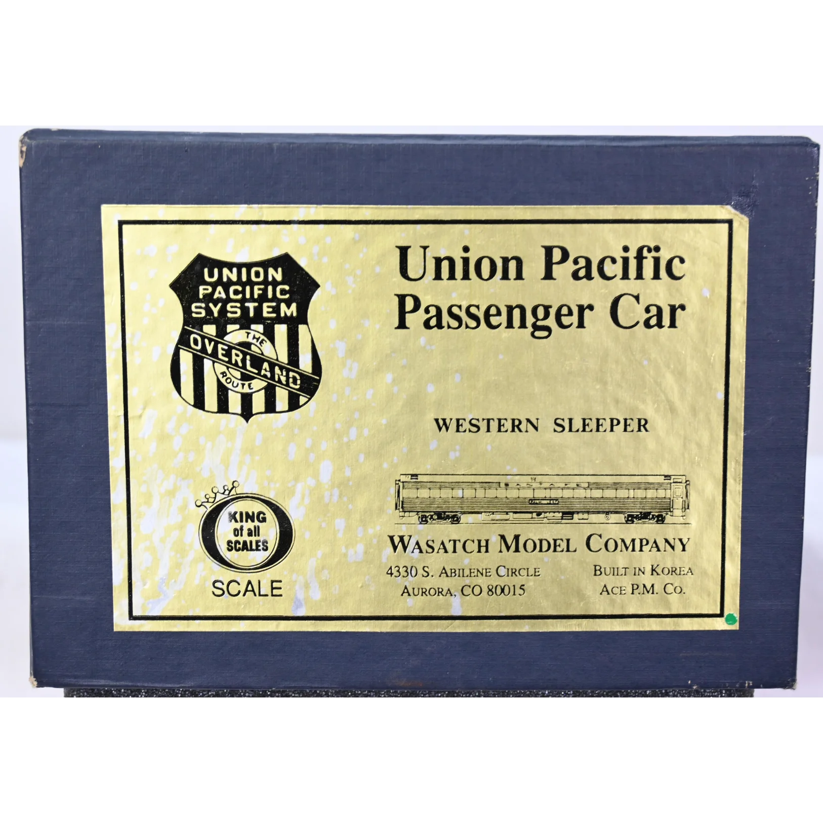 Wasatch O Brass 2-Rail Union Pacific Western Sleeper Passenger Car F/P OB w Interior - Image 2