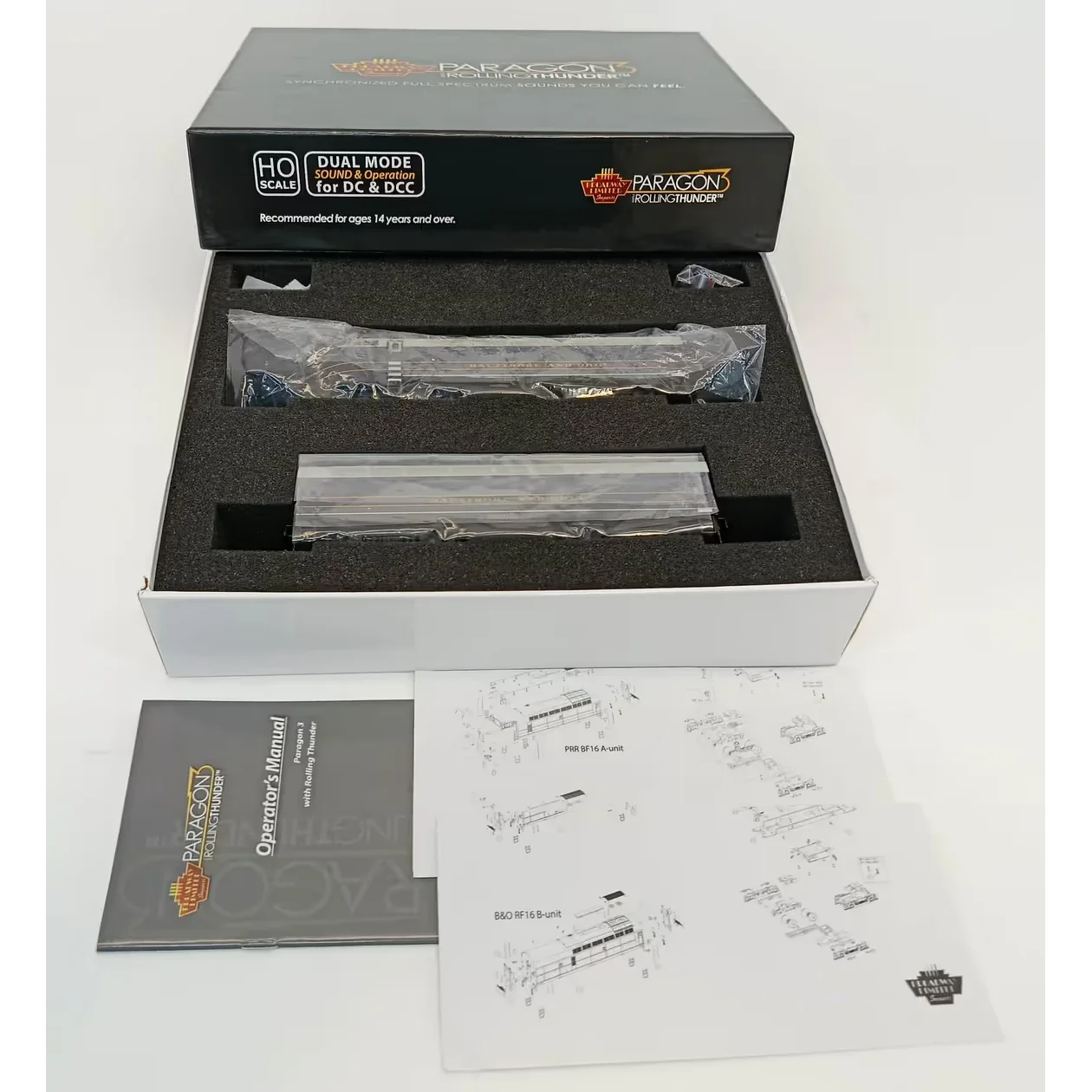 BROADWAY LIMITED 5754 HO RF16 Sharknose A/B Set B&O 859A/859X Paragon3 — photo 3