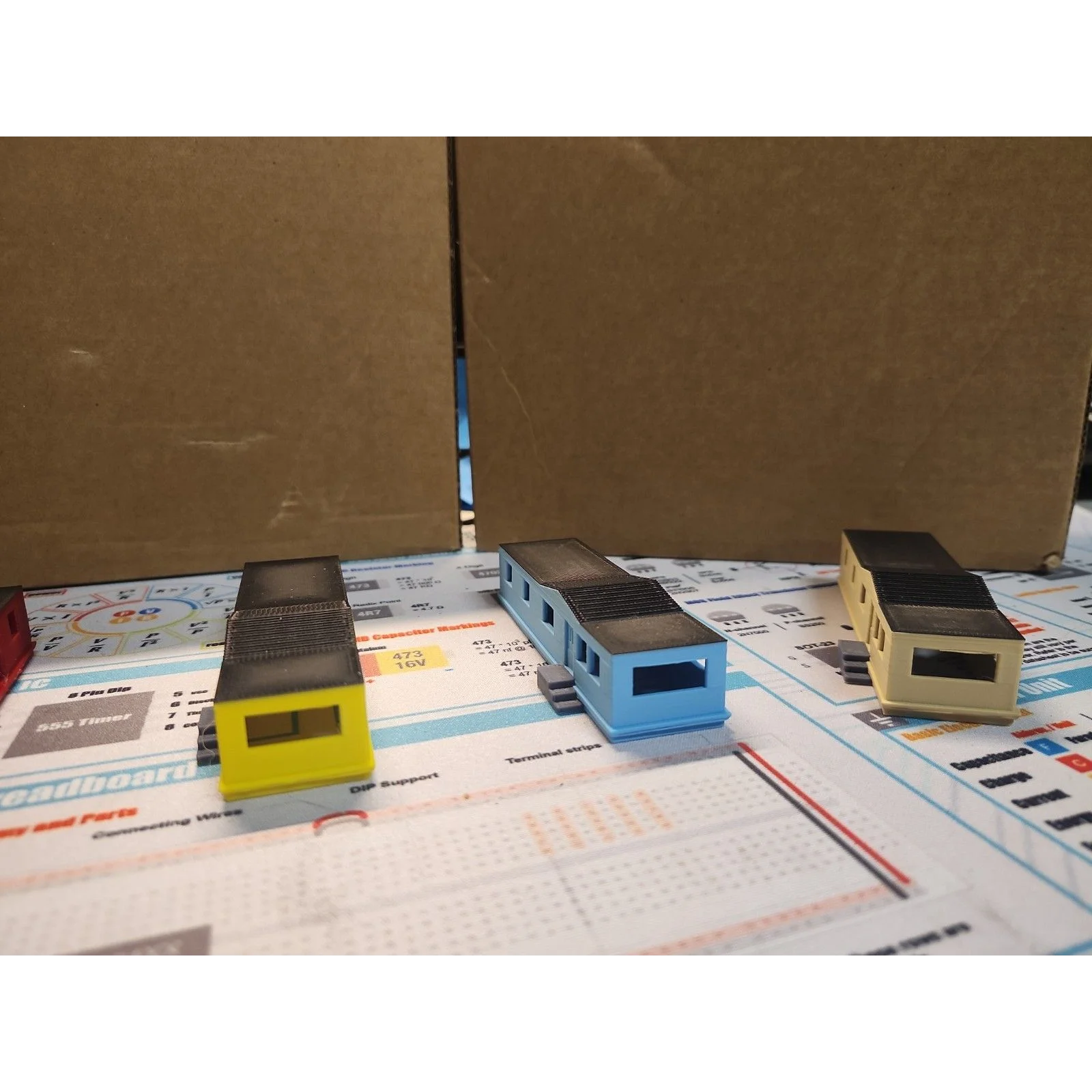 N Scale 1:160 Mobile Home Trailer Park Set Train Model, 6 Pack Colored — photo 3