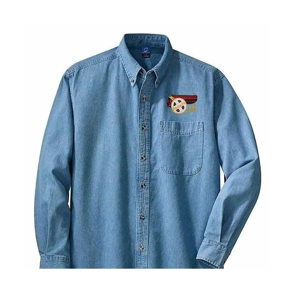 SANTA FE CHIEF Denim shirts front logo L.S. or S.S. Dark Denim or Light Denim