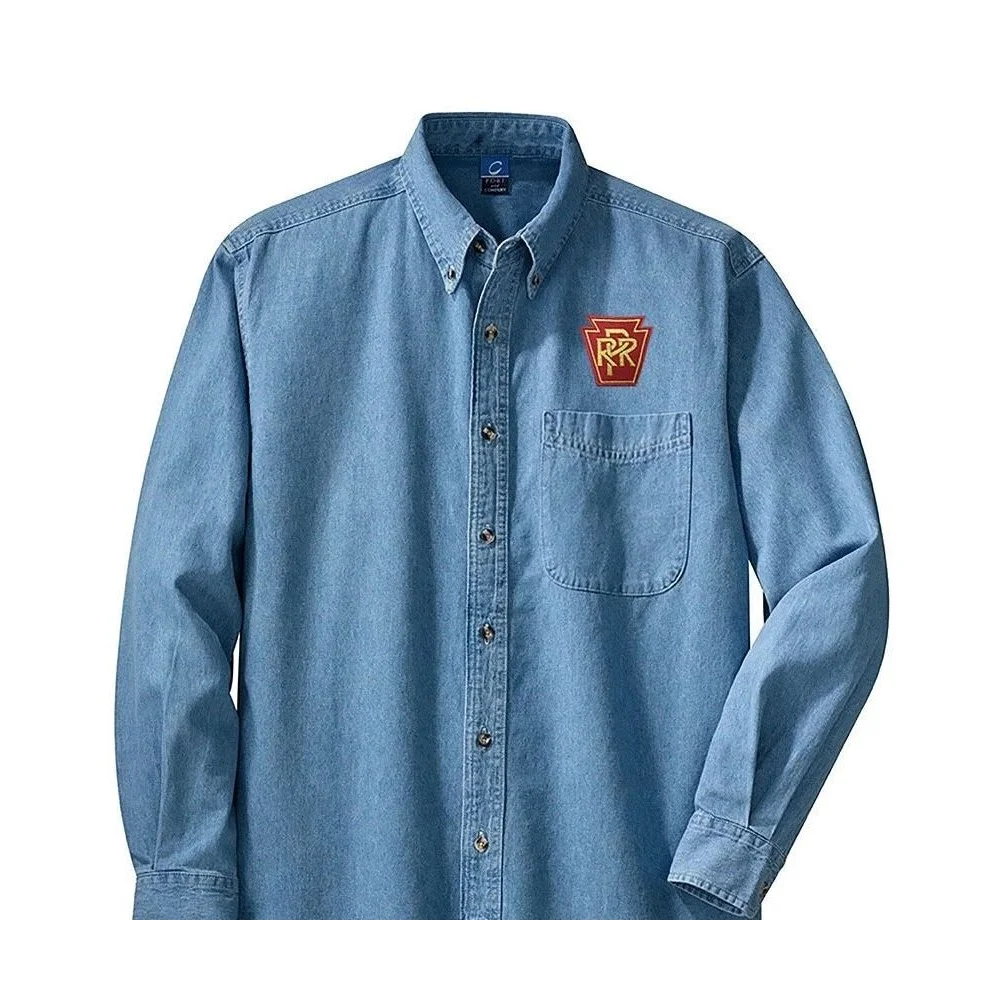 PRR KEYSTONE Denim shirts with front logo L.S. or S.S. Dark Denim or Light Denim