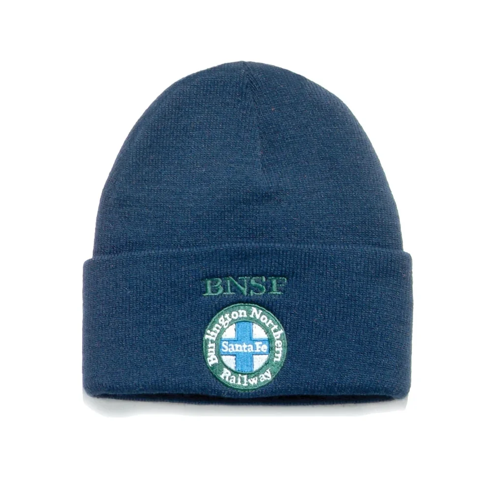 RAILROAD STOCKING CAP "BNSF" Logo Embroidered