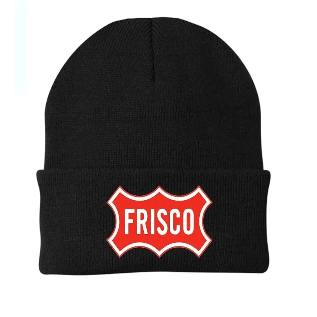 RAILROAD STOCKING CAP "FRISCO COON SKIN" Logo Embroidered