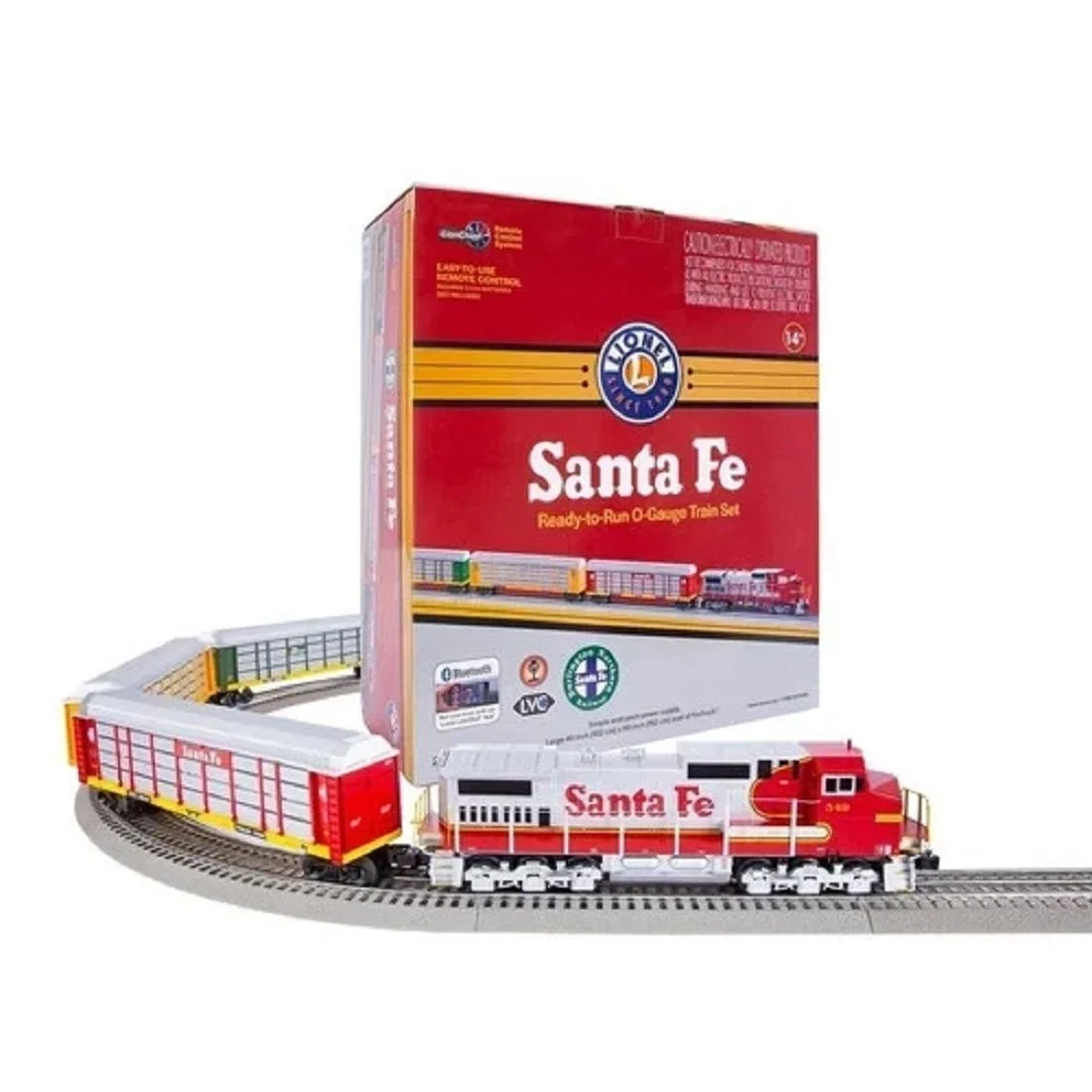 LIONEL 2323030 SANTA FE AUTO RACK LION CHIEF O GAUGE R-T-R TRAIN SET NIB