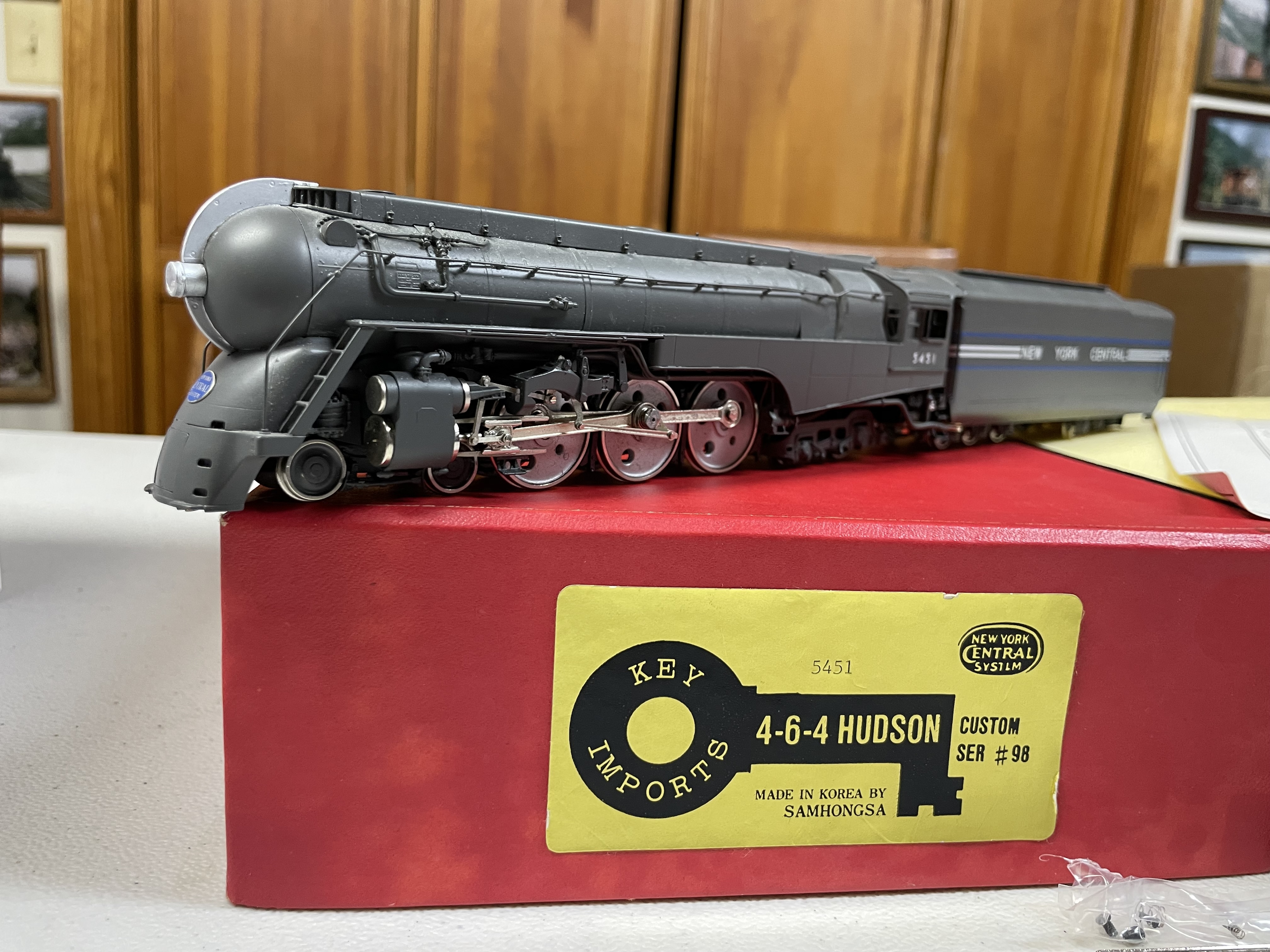 HO BRASS KEY IMPORTS 4-6-4 HUDSON NYC #5451 STEAM LOCOMOTIVE