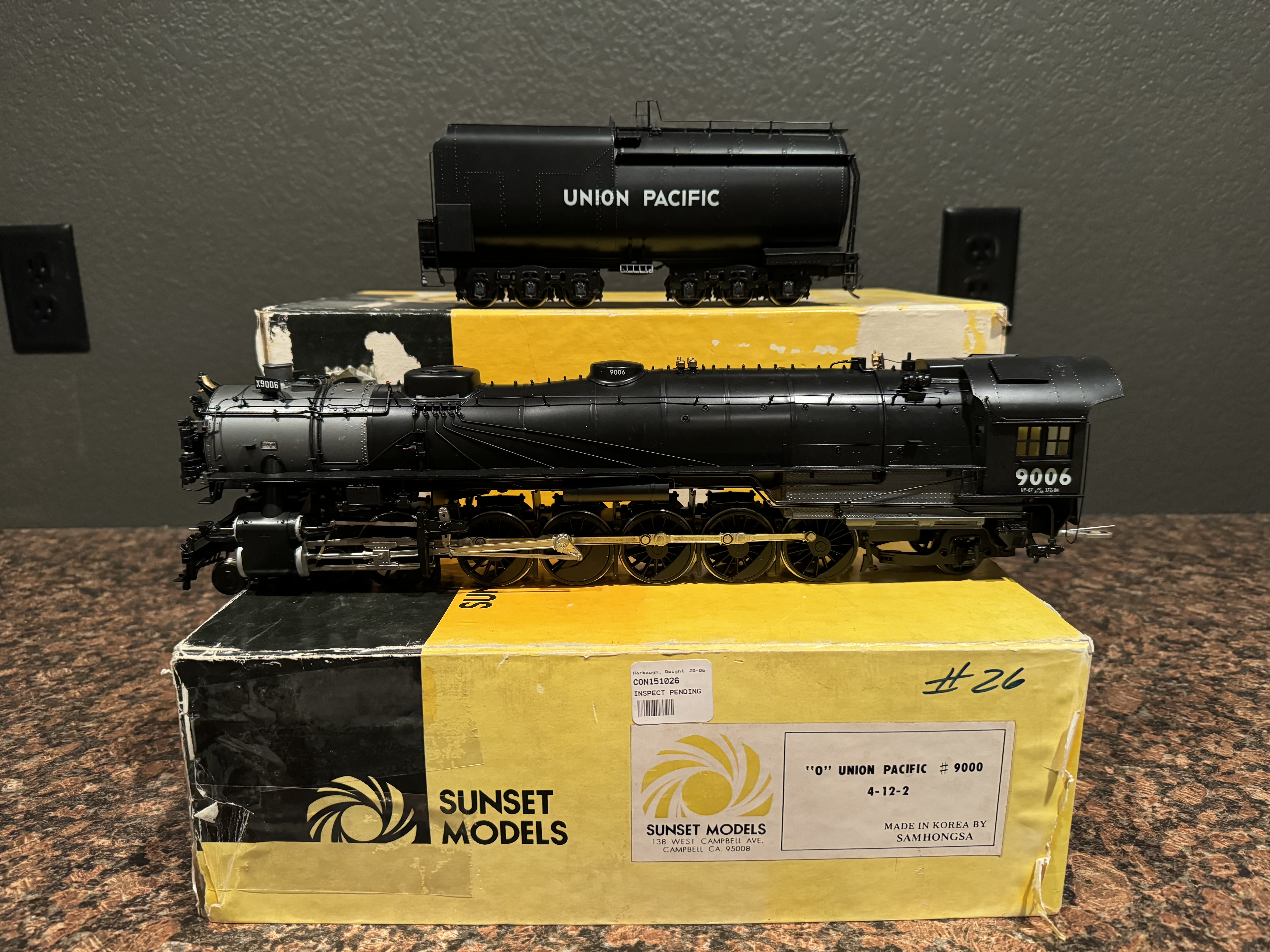 Sunset Models O Scale 2R Brass Samhongsa Built Union Pacific 4-12